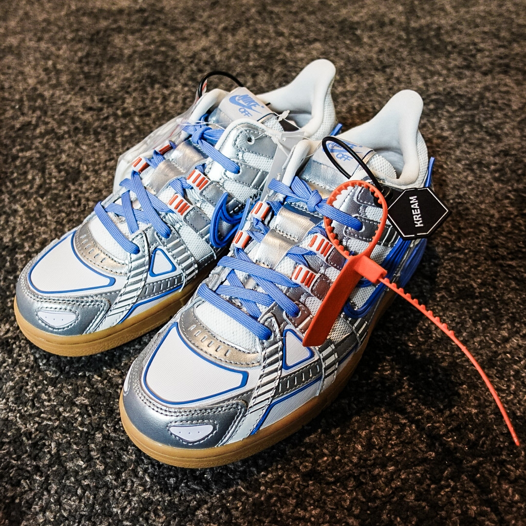Nike x Off-White Air Rubber Dunk University Blue 착용 스타일 - 1