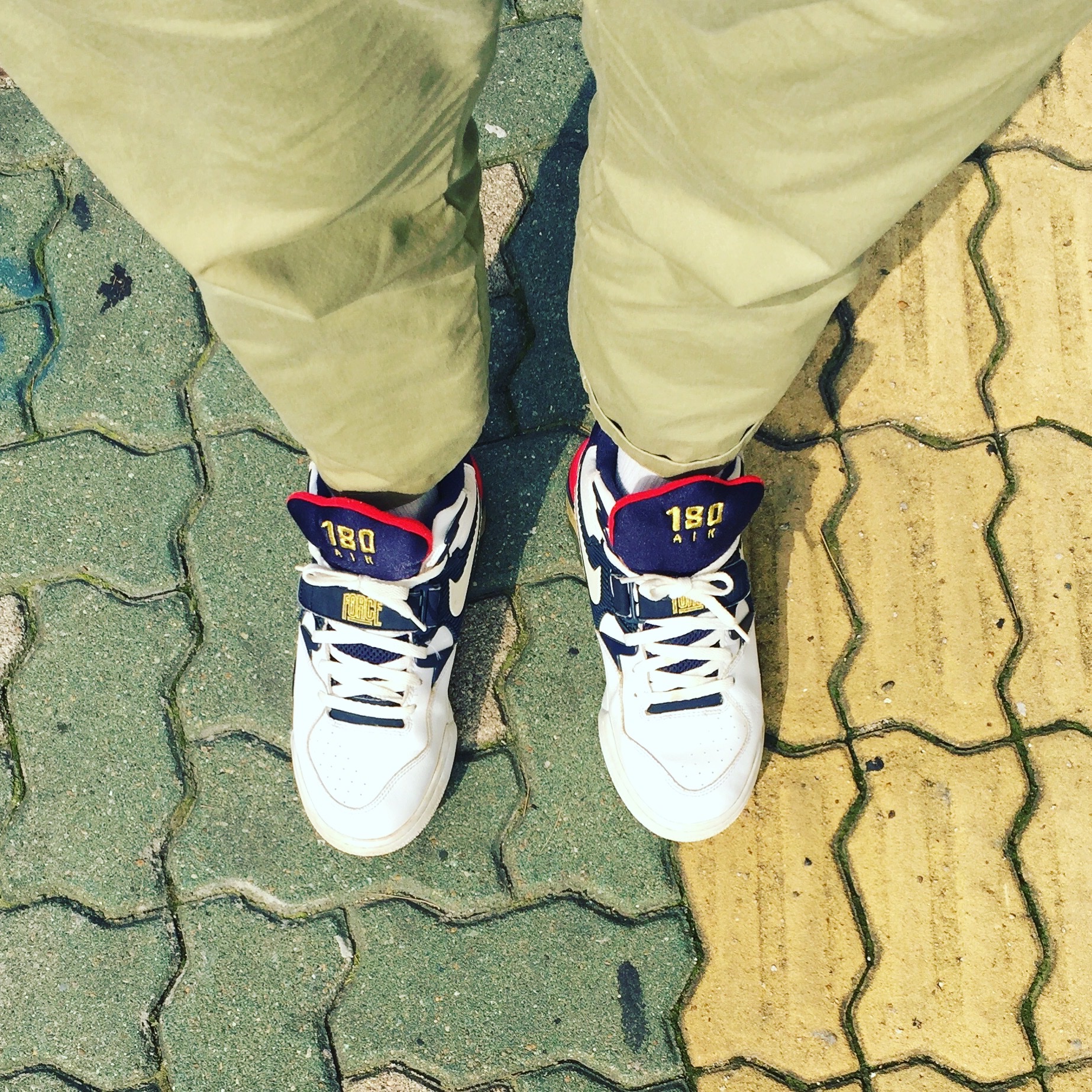 Nike Air Force 180 Olympic 2016 착용 스타일