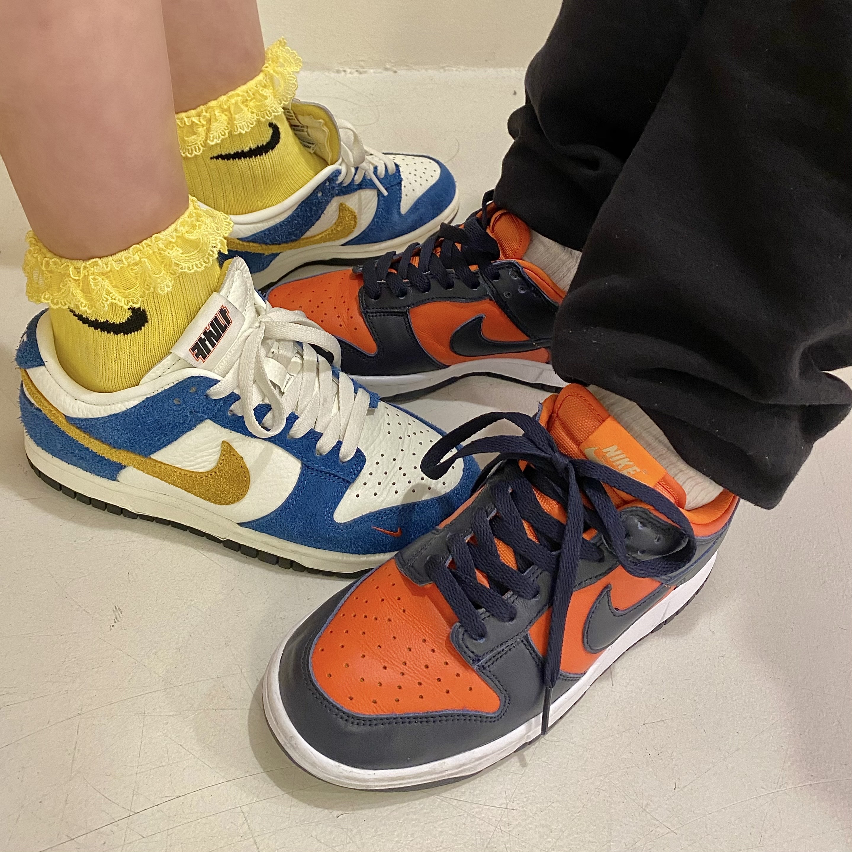 Nike x Kasina Dunk Low 80's Bus, Nike Dunk Low SP Champ Colors 착용 스타일