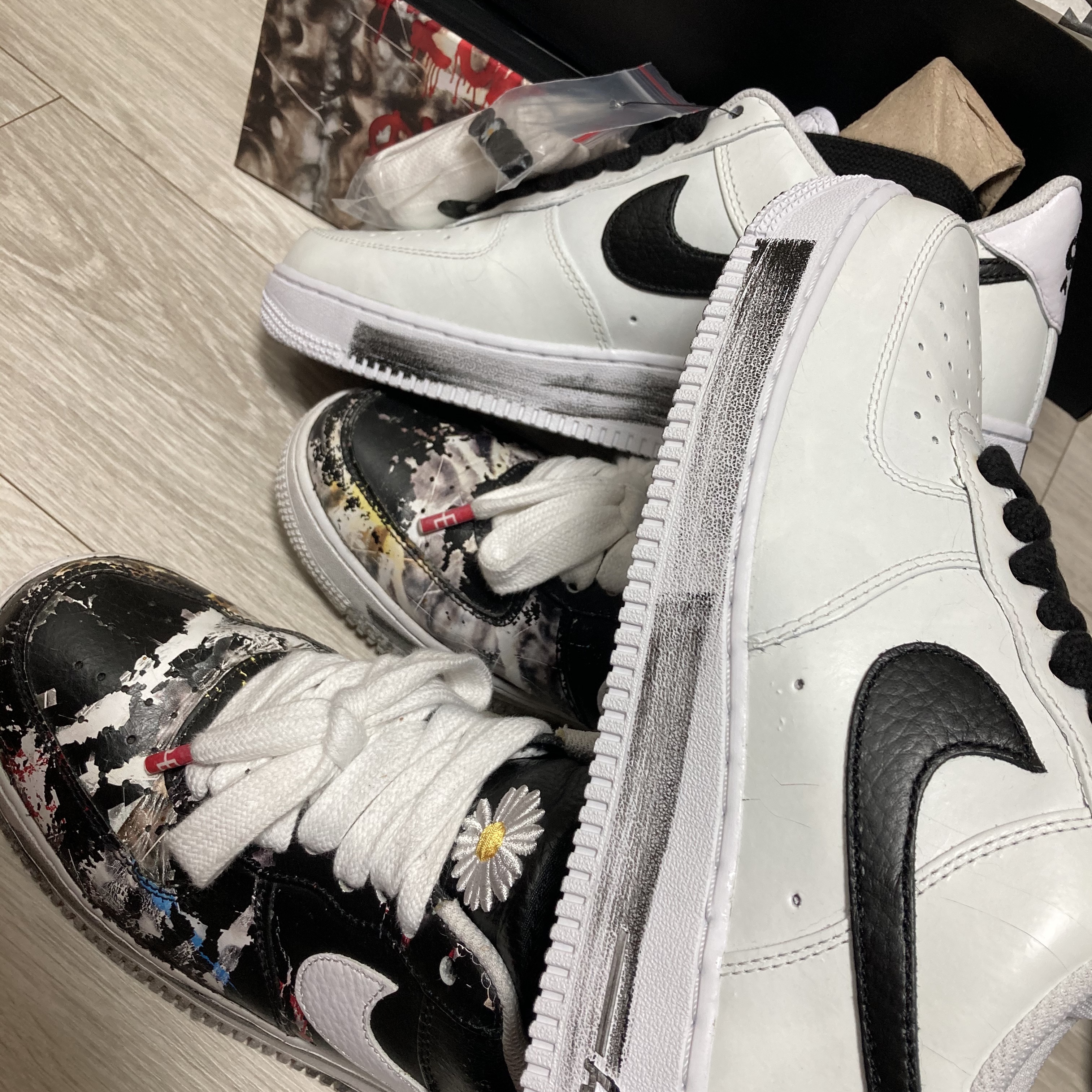 Nike x Peaceminusone Air Force 1 Low Para-Noise, Nike x Peaceminusone Air Force 1 Low Para-Noise 2.0 착용 스타일