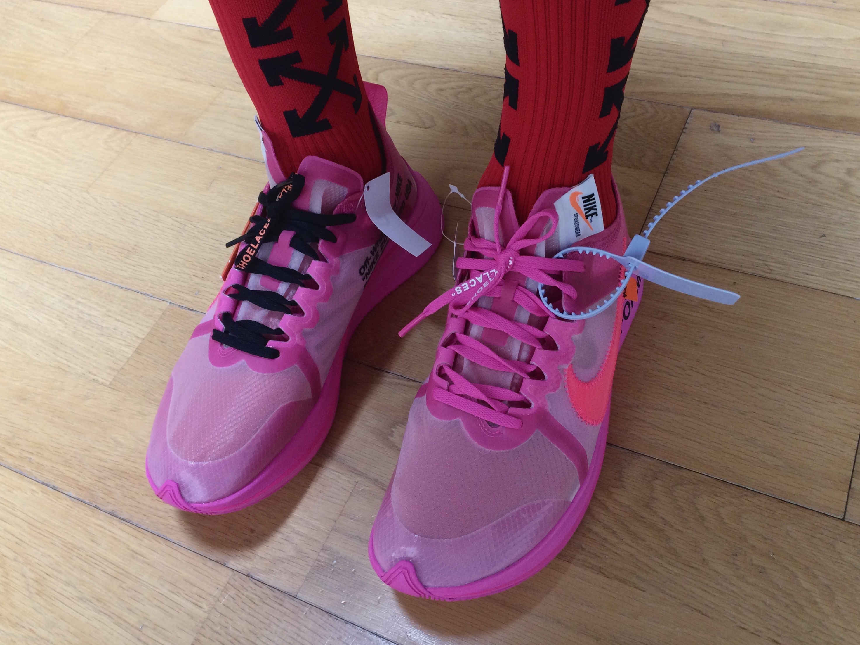 Nike x Off-White Zoom Fly SP Tulip Pink 착용 스타일