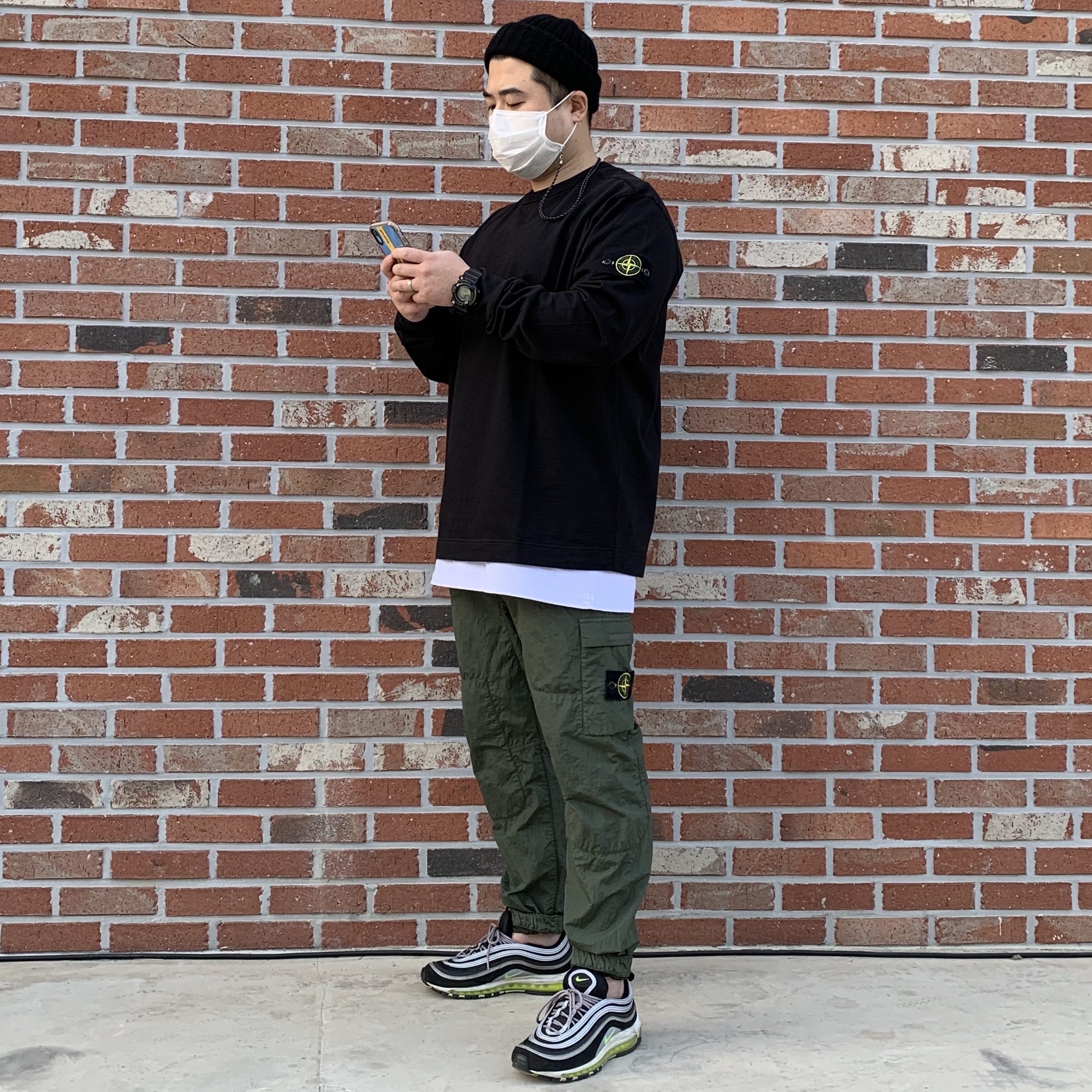 Nike Air Max 97 OG Black Volt Asia 착용 스타일