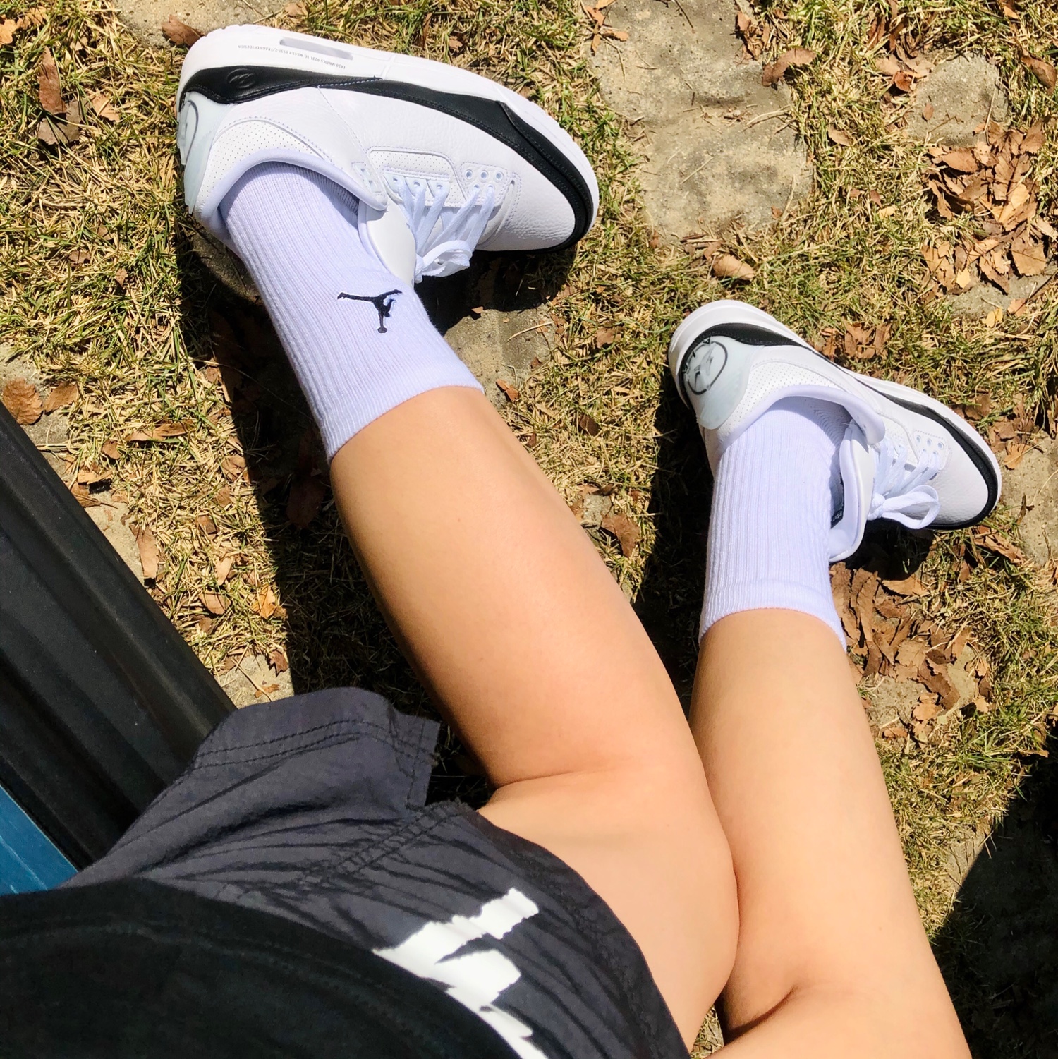 Jordan 3 x Fragment Retro SP White Black 착용 스타일