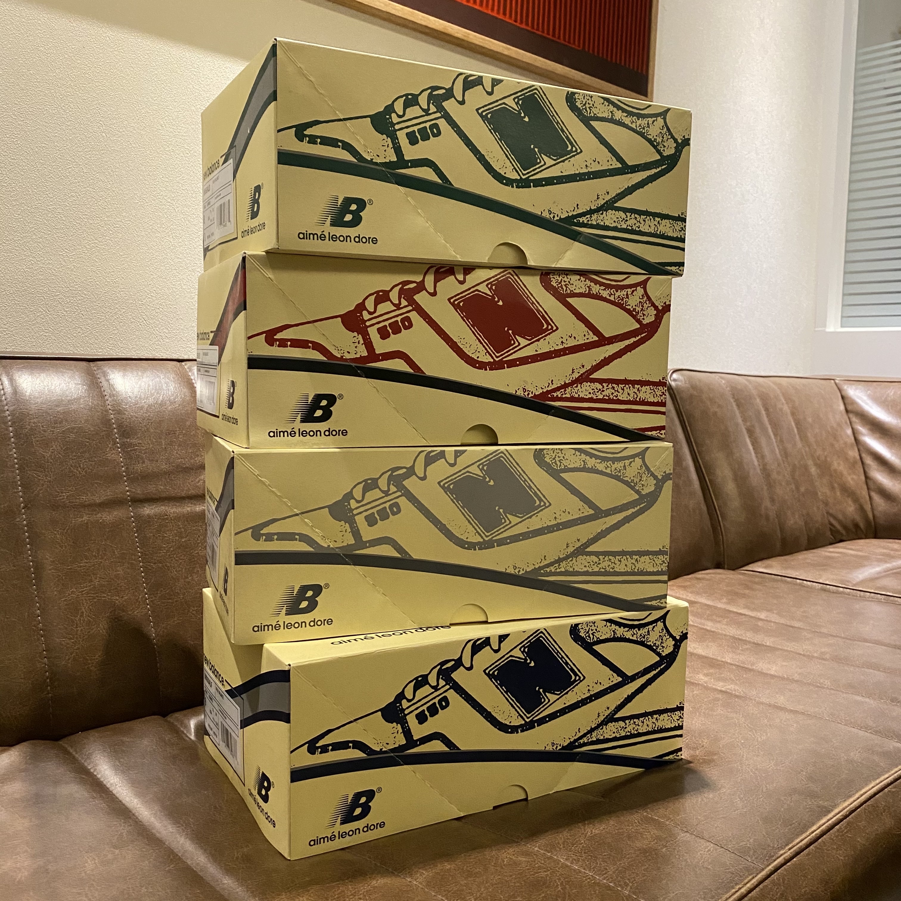 New Balance x Aime Leon Dore 550 Red, New Balance x Aime Leon Dore 550 Silver Mix 착용 스타일