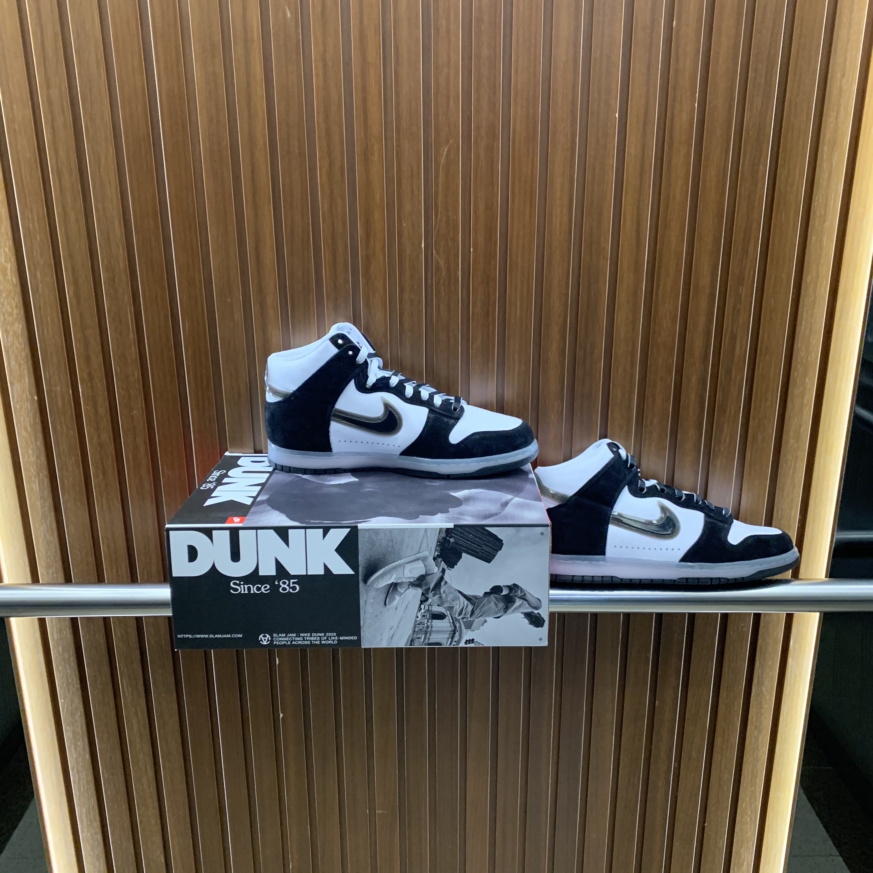 Nike x Slam Jam Dunk High SP Clear Black 착용 스타일