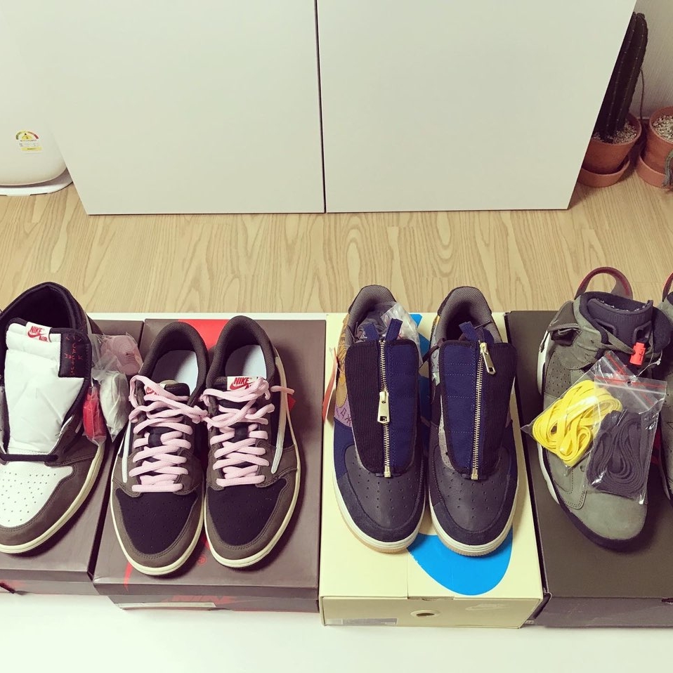 Jordan 1 x Travis Scott Retro High OG SP Mocha, Jordan 1 x Travis Scott Retro Low OG SP Mocha 착용 스타일