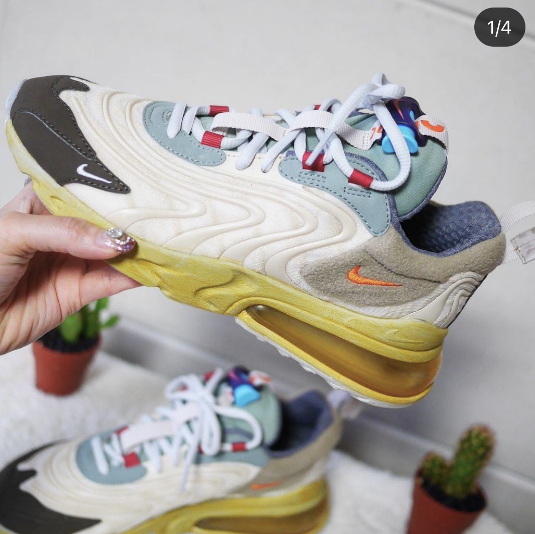 Nike x Travis Scott Air Max 270 React Cactus Trails 착용 스타일 - 2