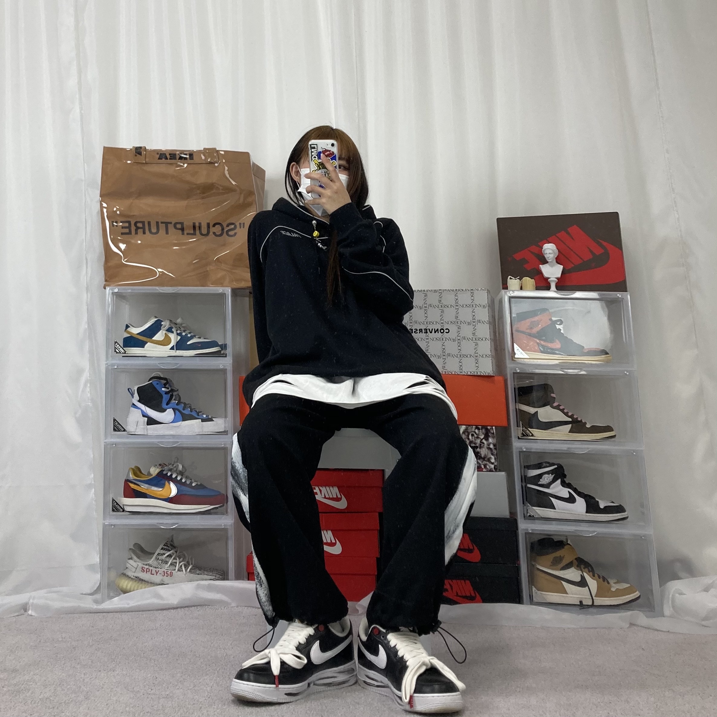 Nike x Kasina Dunk Low 80's Bus, Jordan 1 Retro High Shattered Backboard 3.0 착용 스타일 - 2
