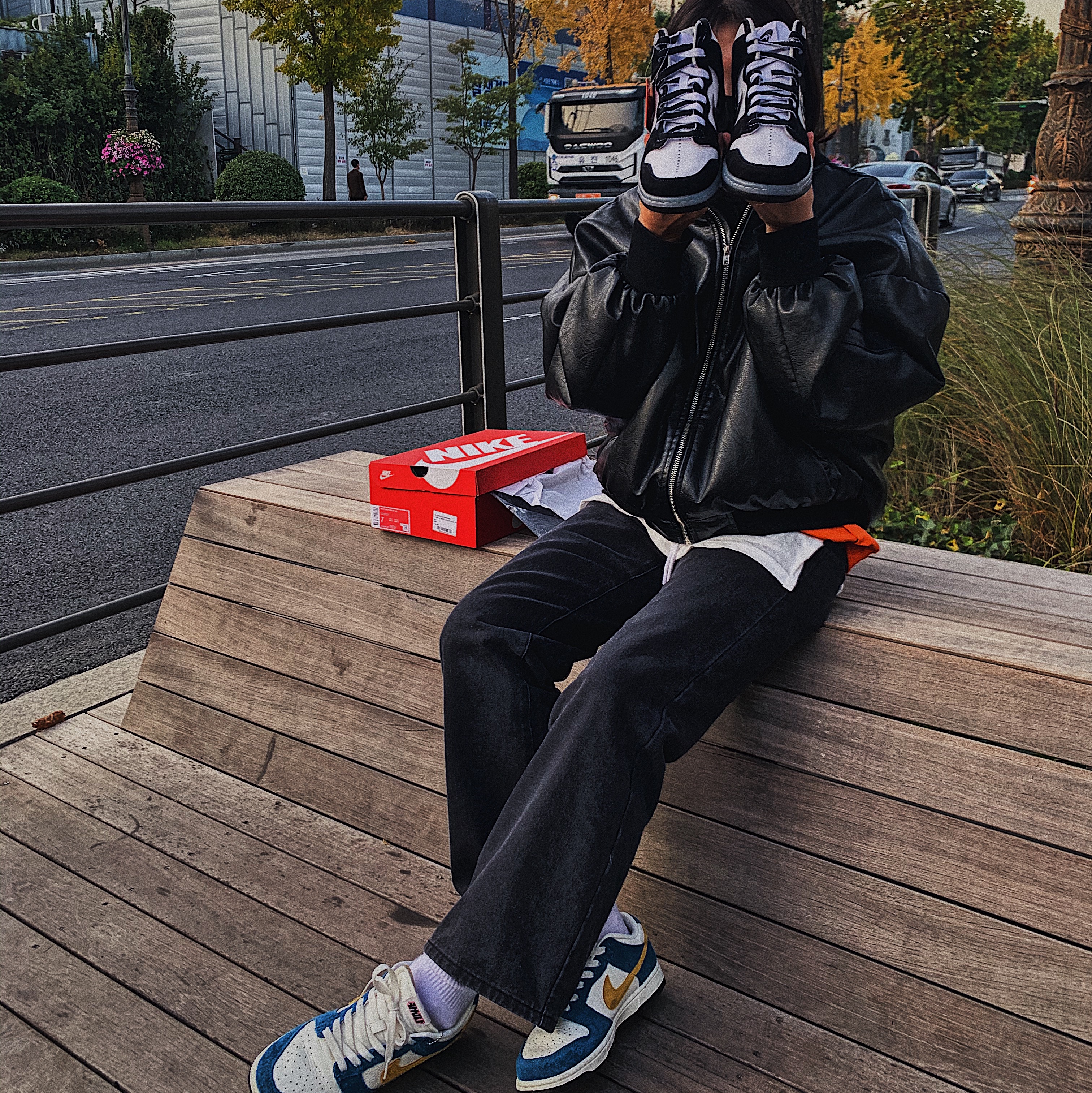 Nike x Kasina Dunk Low 80's Bus, Nike x Slam Jam Dunk High SP Clear Black 착용 스타일