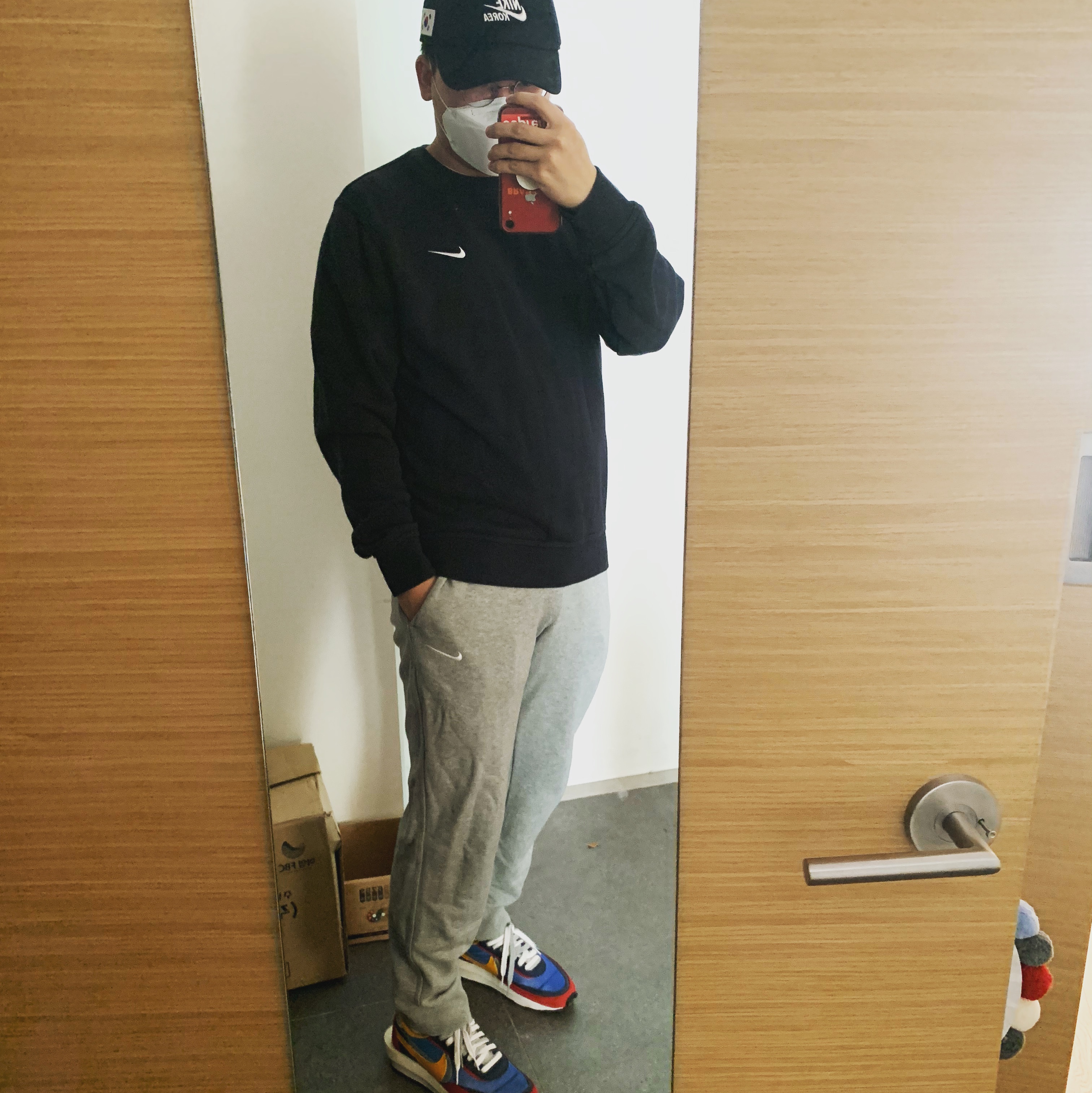 Nike x Sacai LDWaffle Blue Multi 착용 스타일