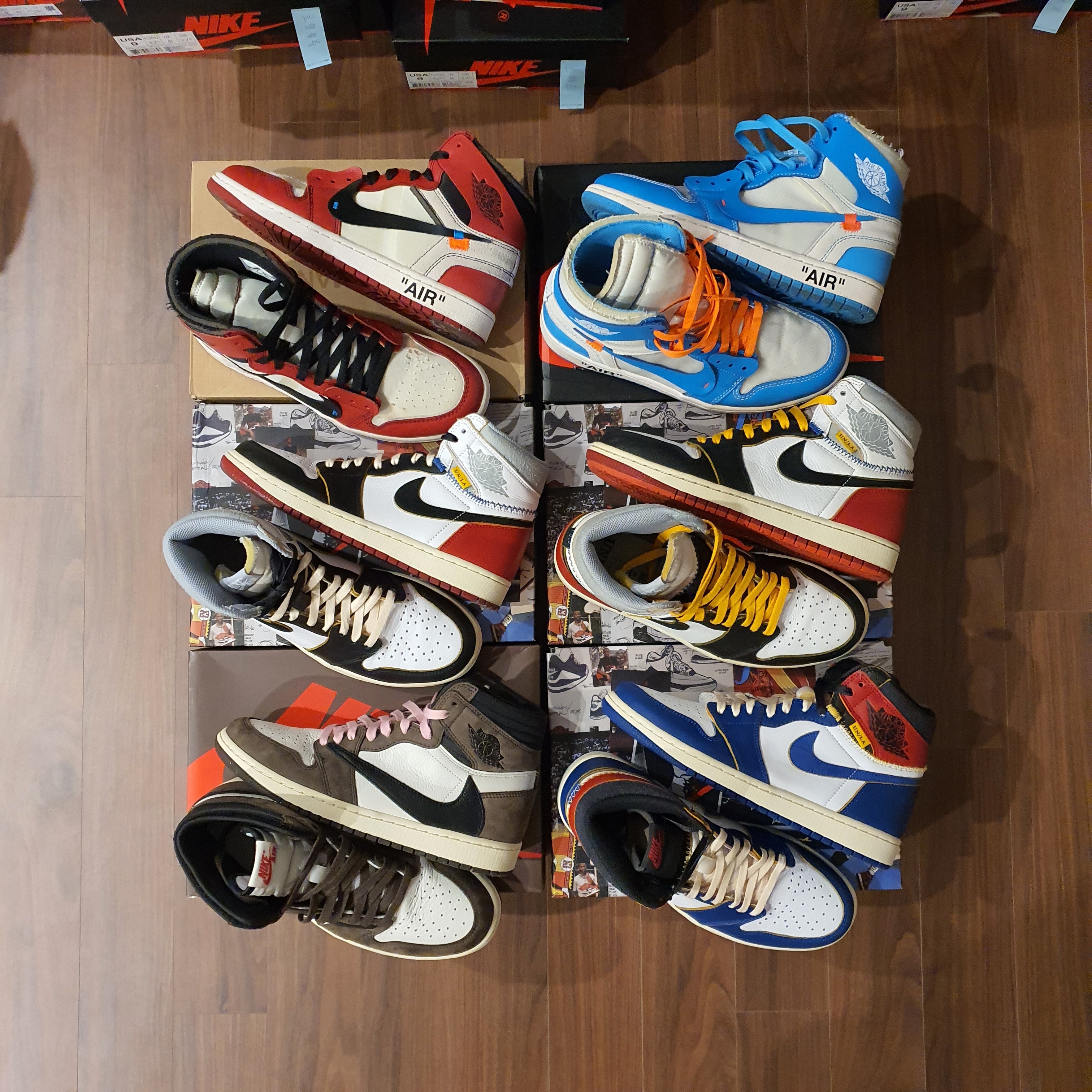 Jordan 1 x Union Retro High Black Toe, Jordan 1 x Union Retro High Blue Toe 착용 스타일