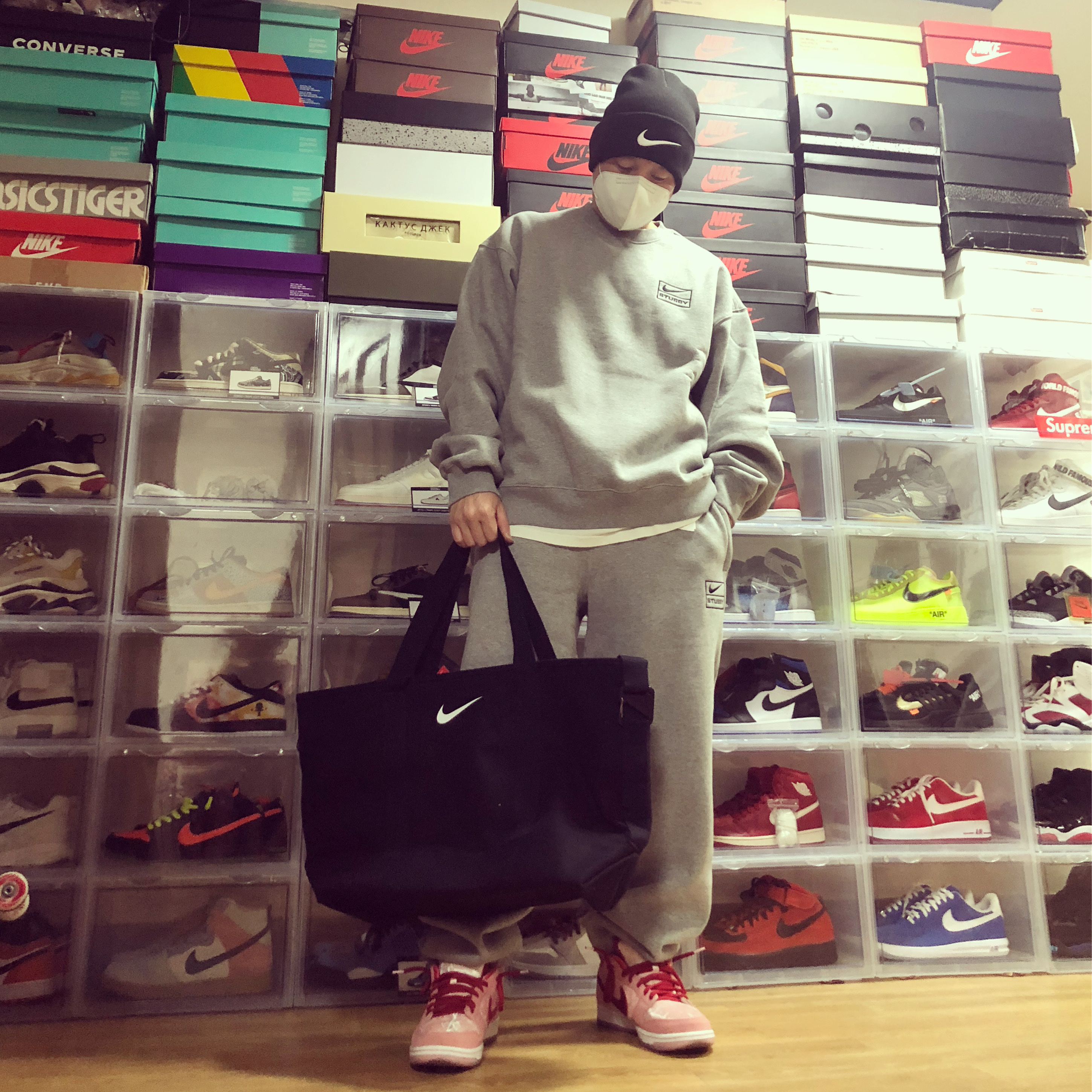 Nike x StrangeLove SB Dunk Low Pink (Regular Box) 착용 스타일