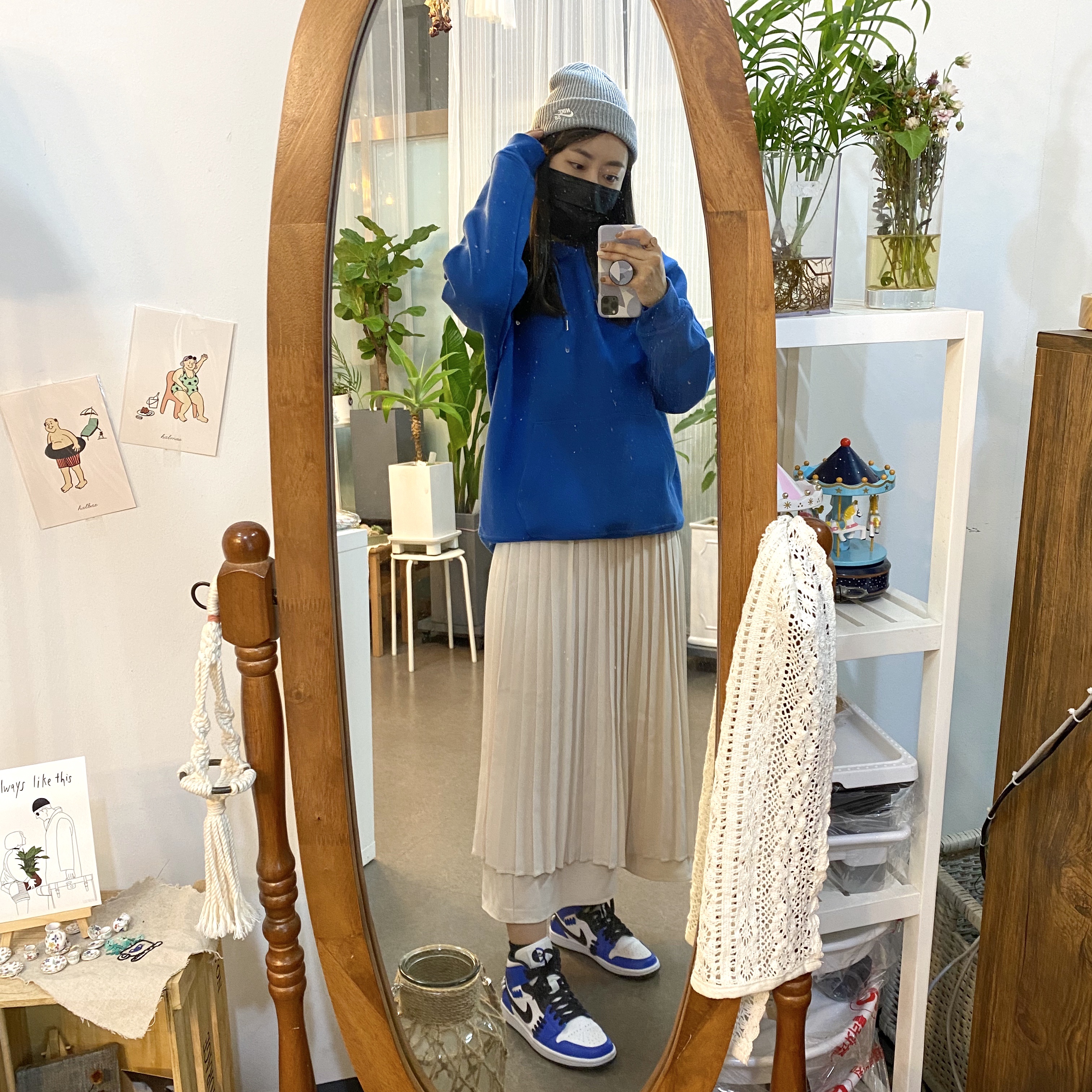 (W) Jordan 1 Mid SE Sisterhood 착용 스타일