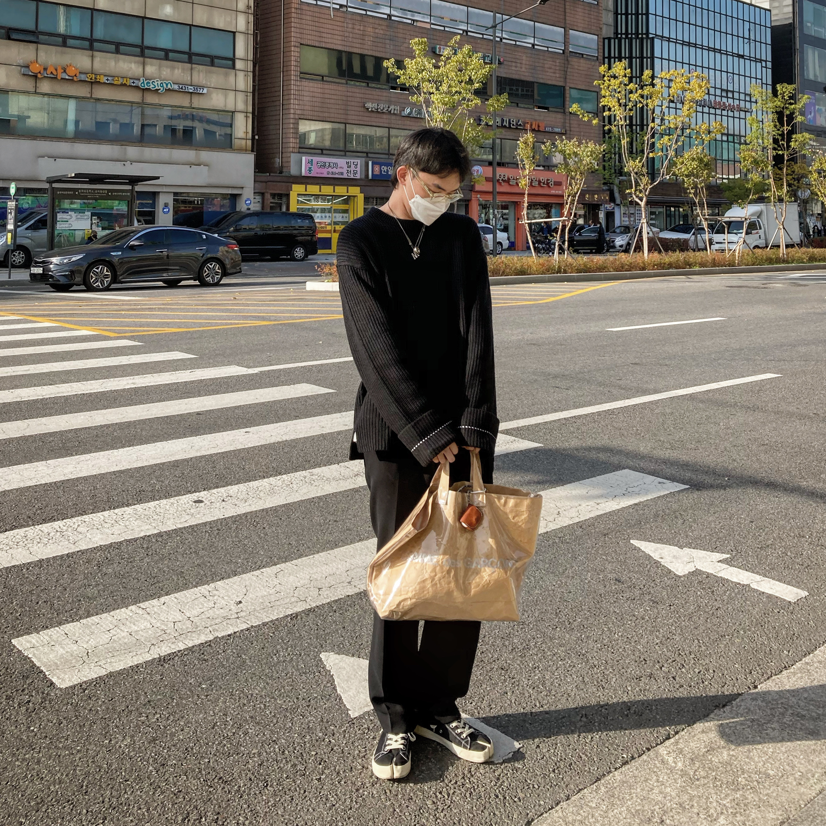 Maison Margiela Tabi High Black 착용 스타일 - 5