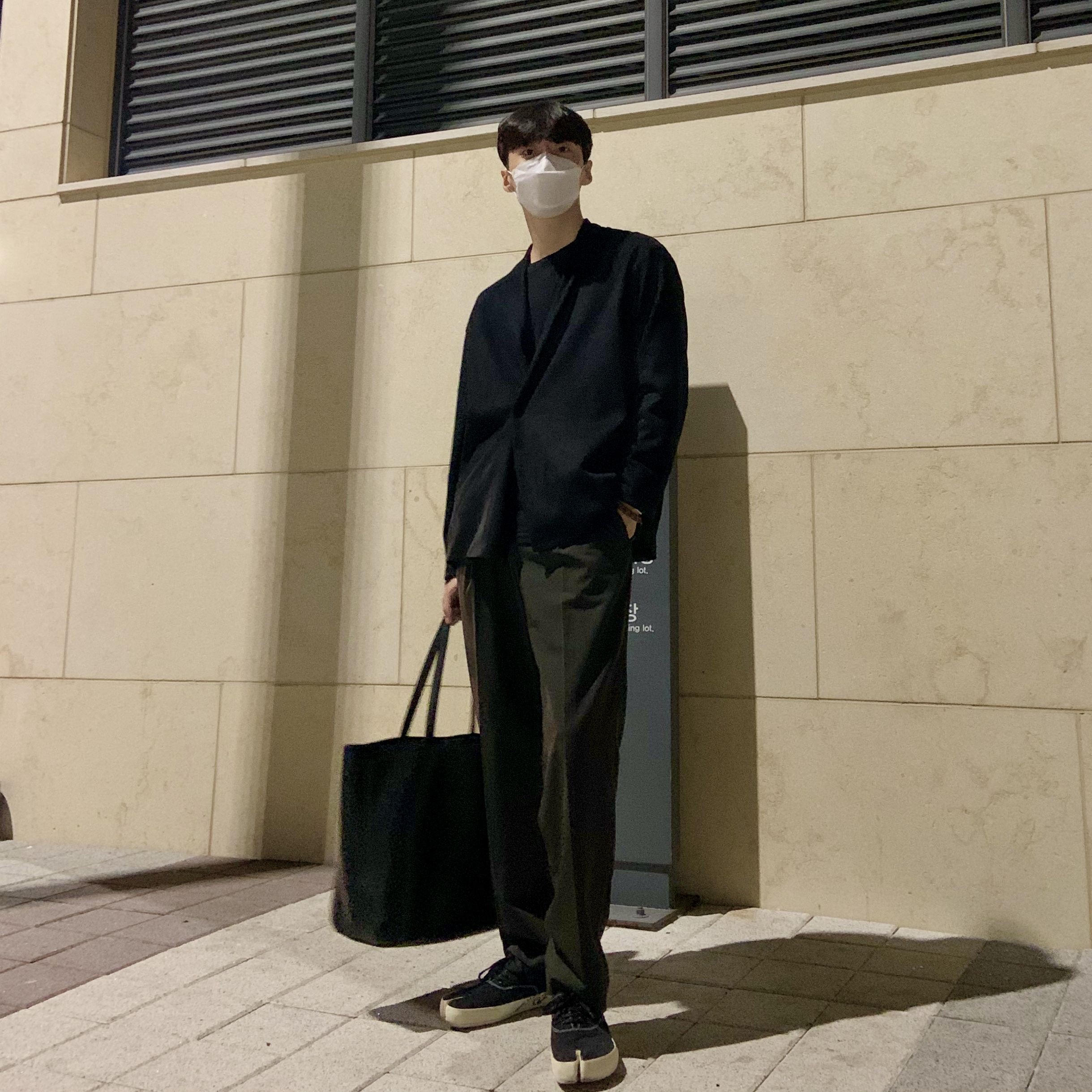Maison Margiela Tabi Low Black 착용 스타일