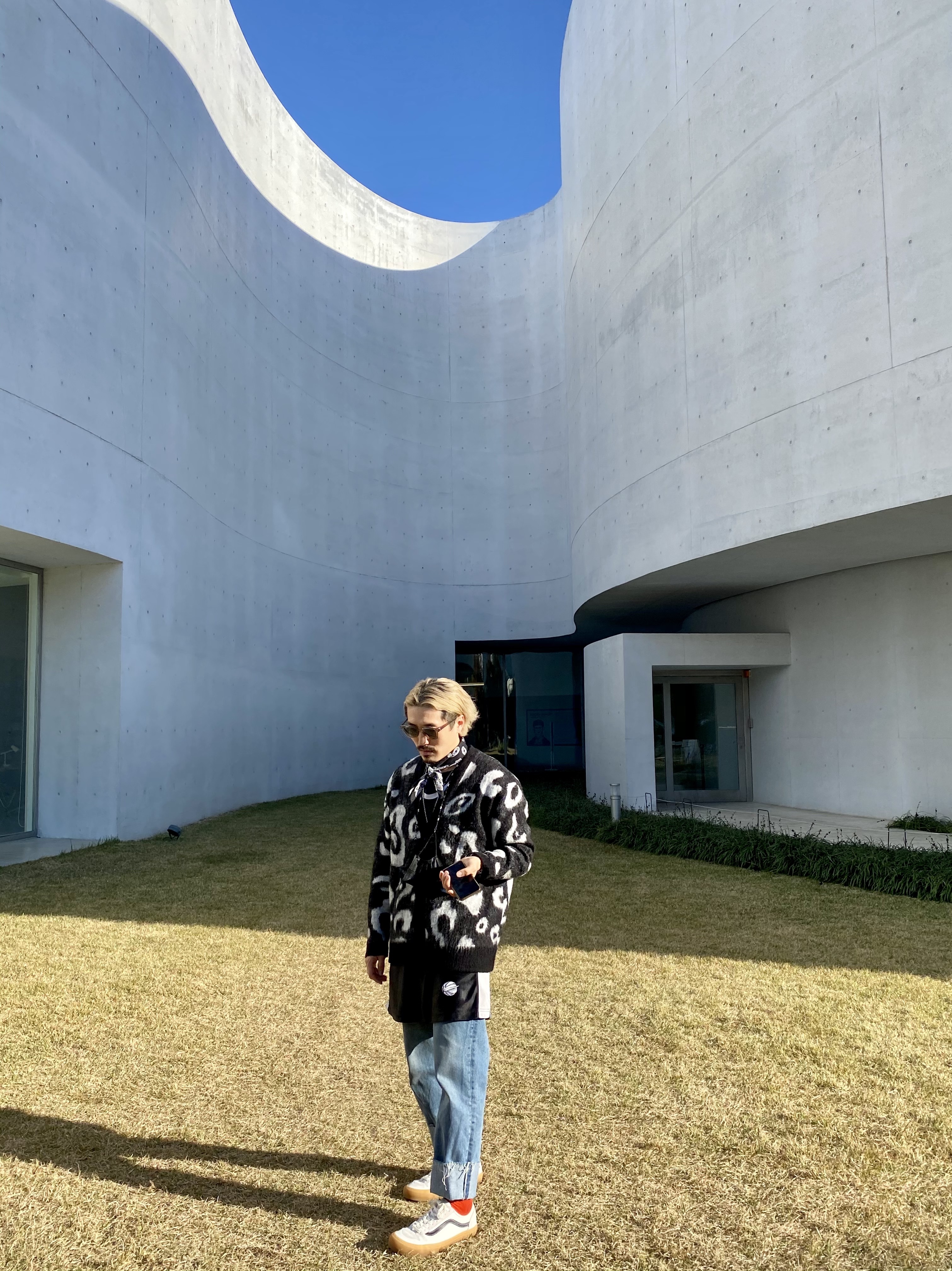 Vans Style 36 Marshmallow Dress Blues 착용 스타일 - 2