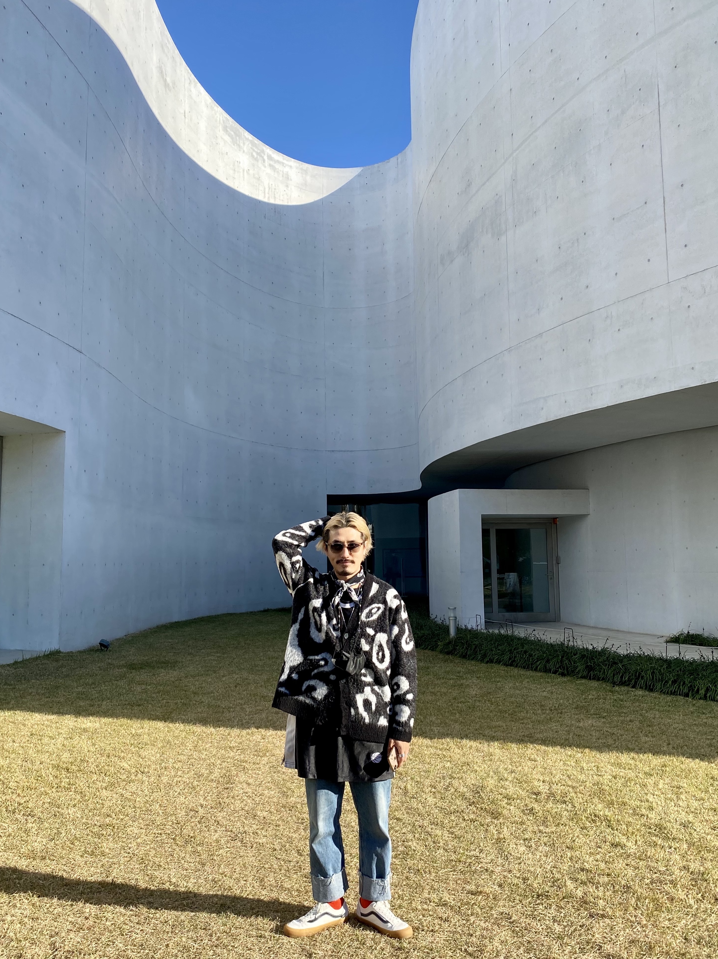 Vans Style 36 Marshmallow Dress Blues 착용 스타일 - 1