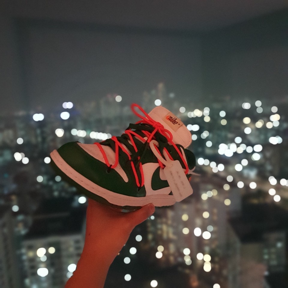 Nike x Off-White Dunk Low Pine Green 착용 스타일 - 4