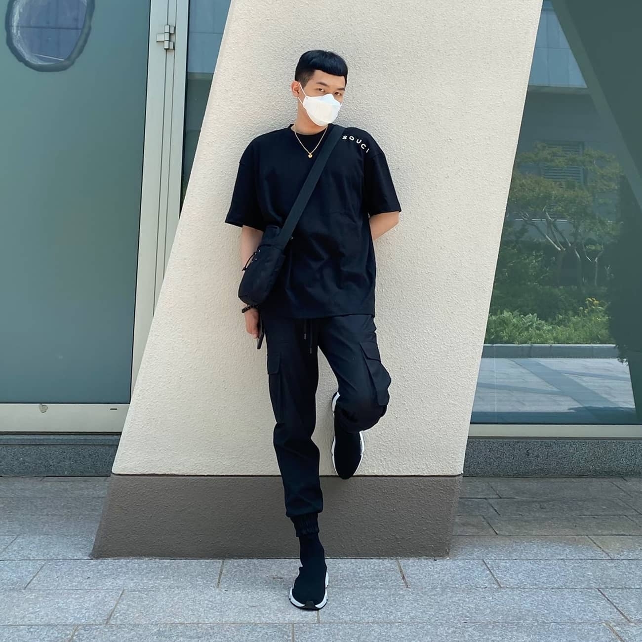 Balenciaga Speed Trainer Black White 2020 착용 스타일