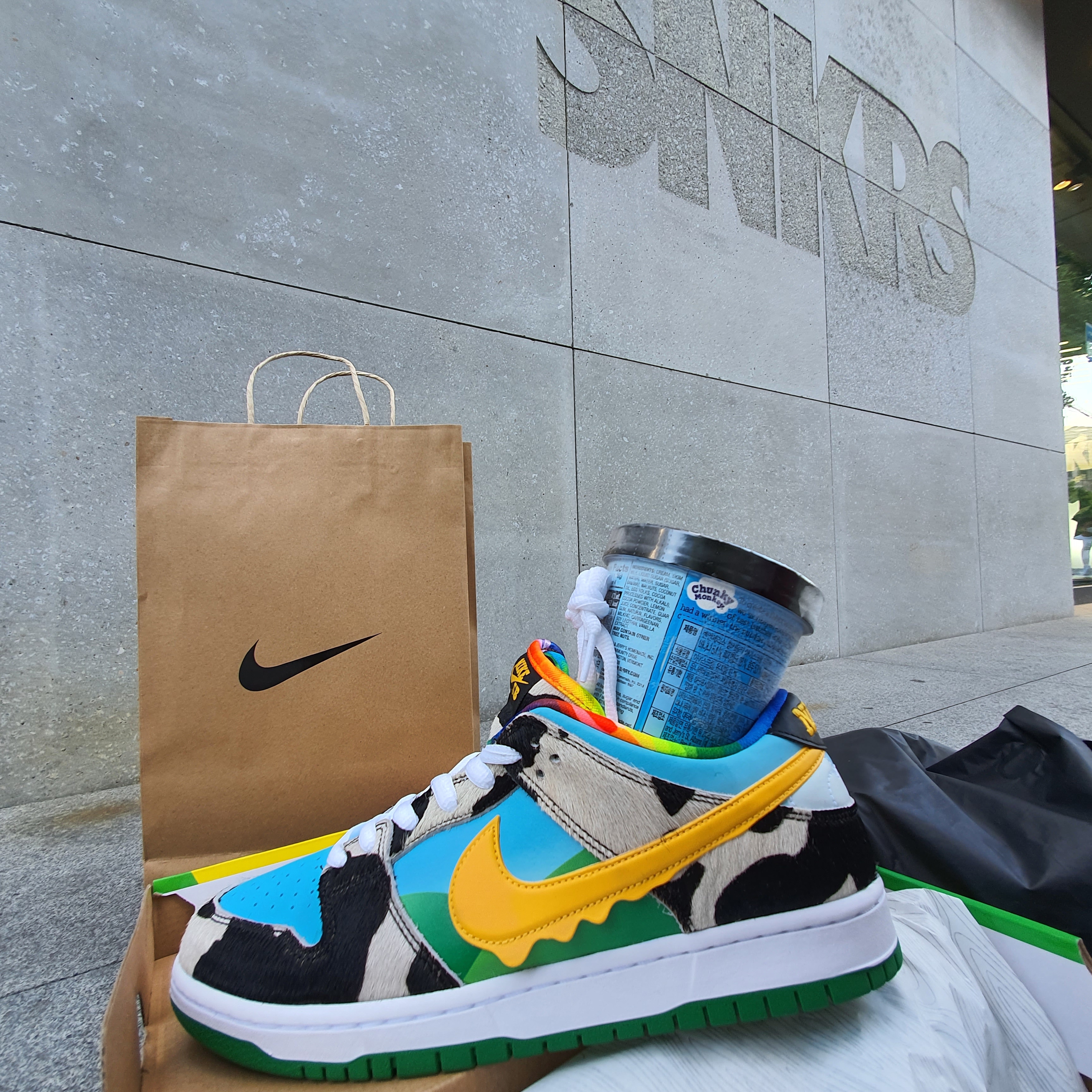 Nike x Ben & Jerry's SB Dunk Low Chunky Dunky 착용 스타일 - 1