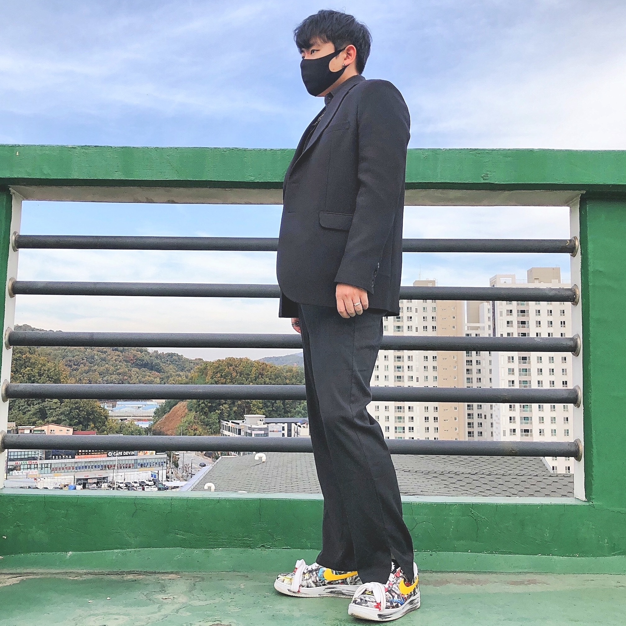 Nike x Peaceminusone Air Force 1 Low Para-Noise 착용 스타일 - 2