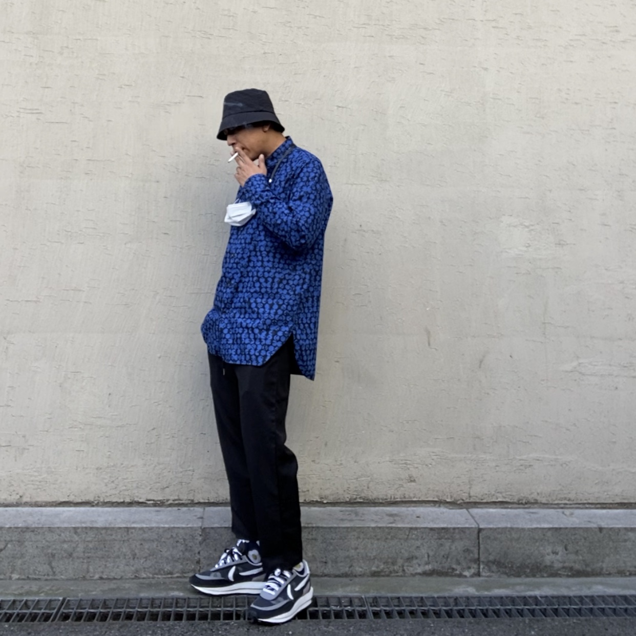 Nike x Sacai LDWaffle Black 착용 스타일