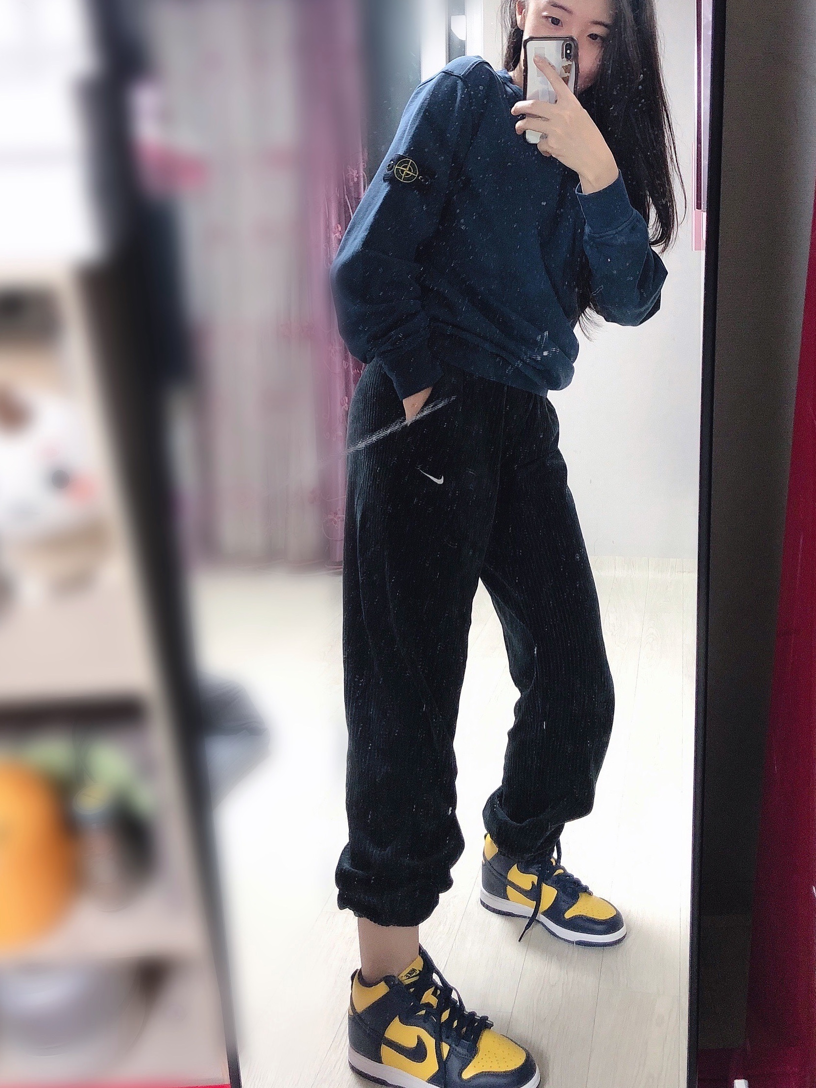 Nike Dunk High SP Maize & Blue 착용 스타일