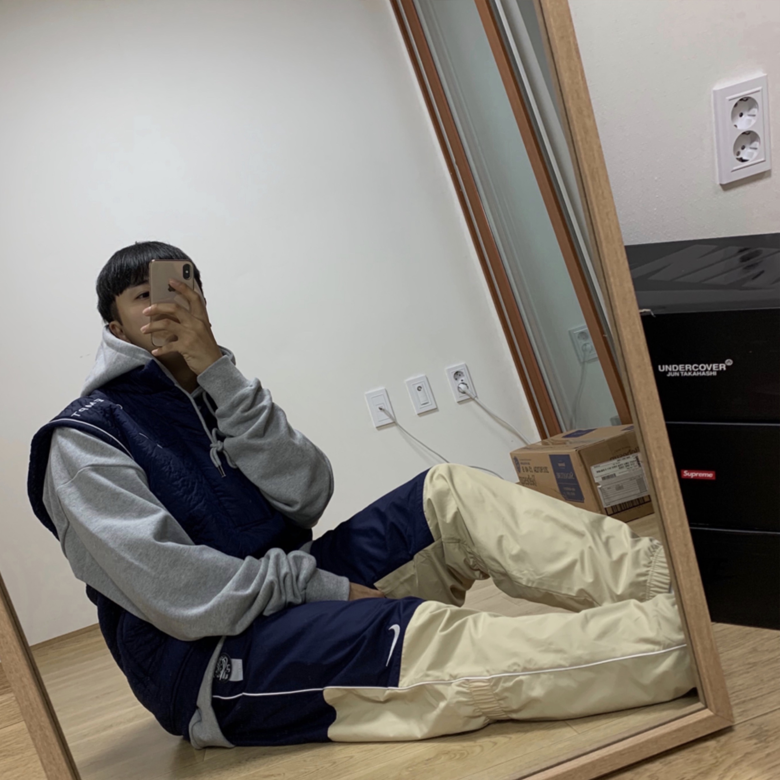Nike x Undercover Daybreak Blue Jay, Nike x Supreme Air Max Tailwind 4 White 착용 스타일 - 1