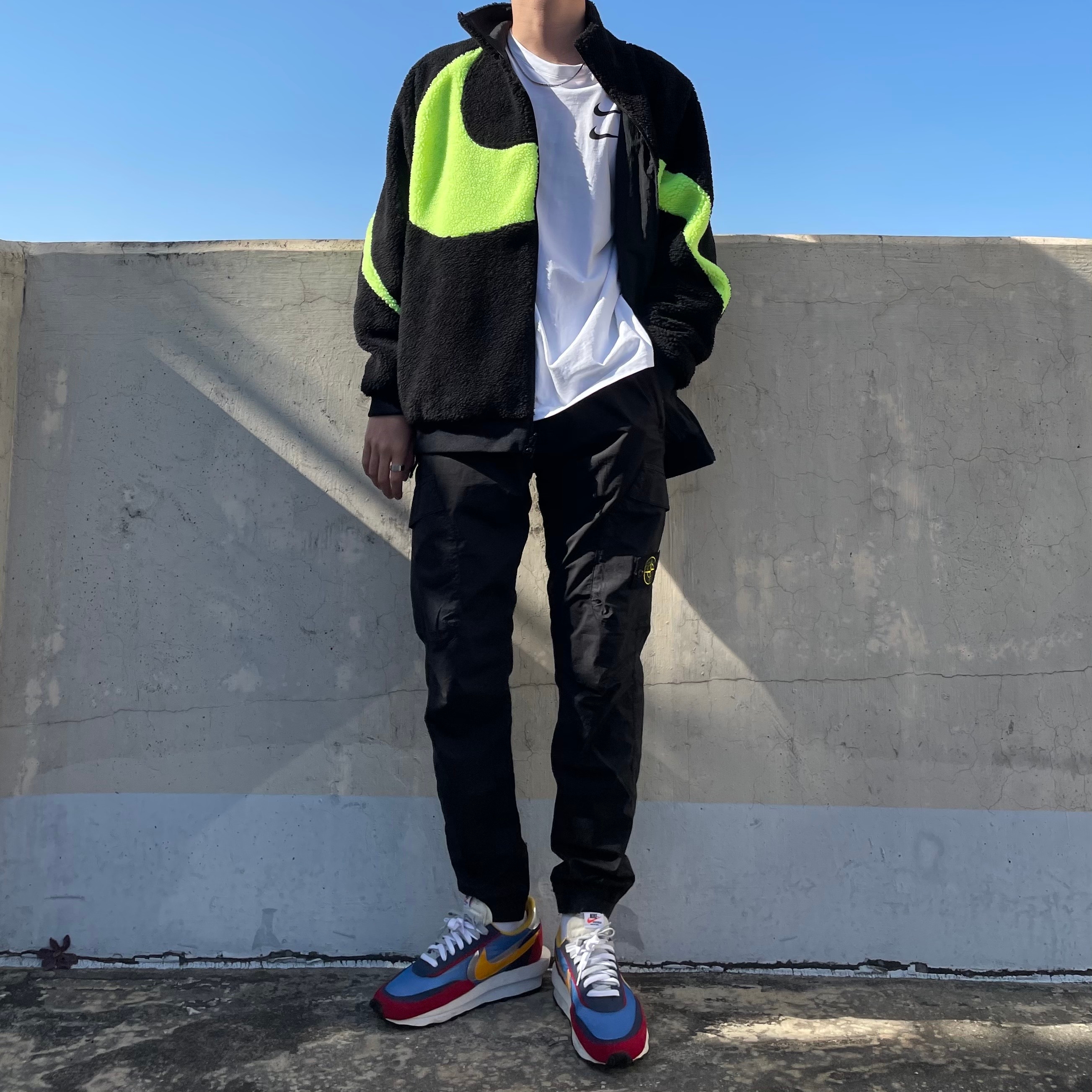 Nike x Sacai LDWaffle Blue Multi 착용 스타일