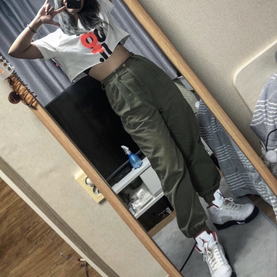 Jordan 5 Retro Fire Red Silver Tongue 2020 착용 스타일