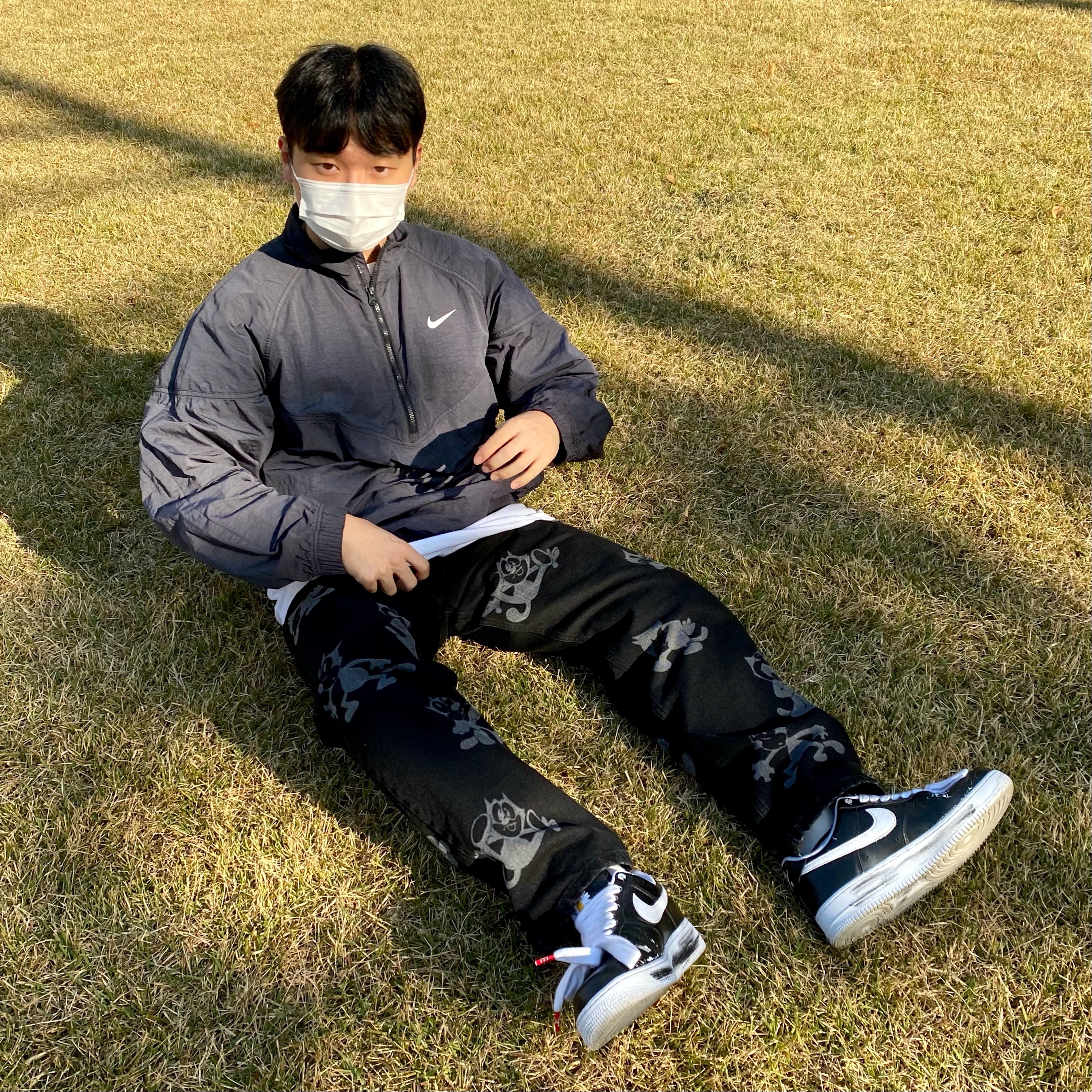 Nike x Peaceminusone Air Force 1 Low Para-Noise 착용 스타일