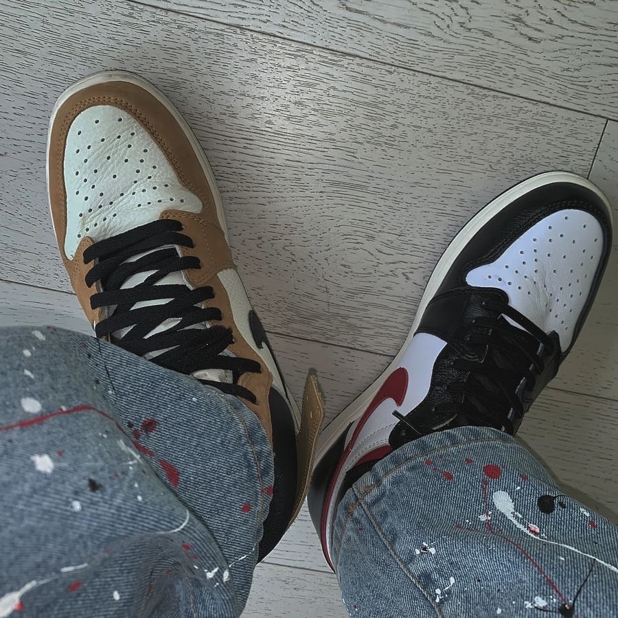 Jordan 1 Retro High Rookie of the Year, Jordan 1 Retro High OG Gym Red 착용 스타일