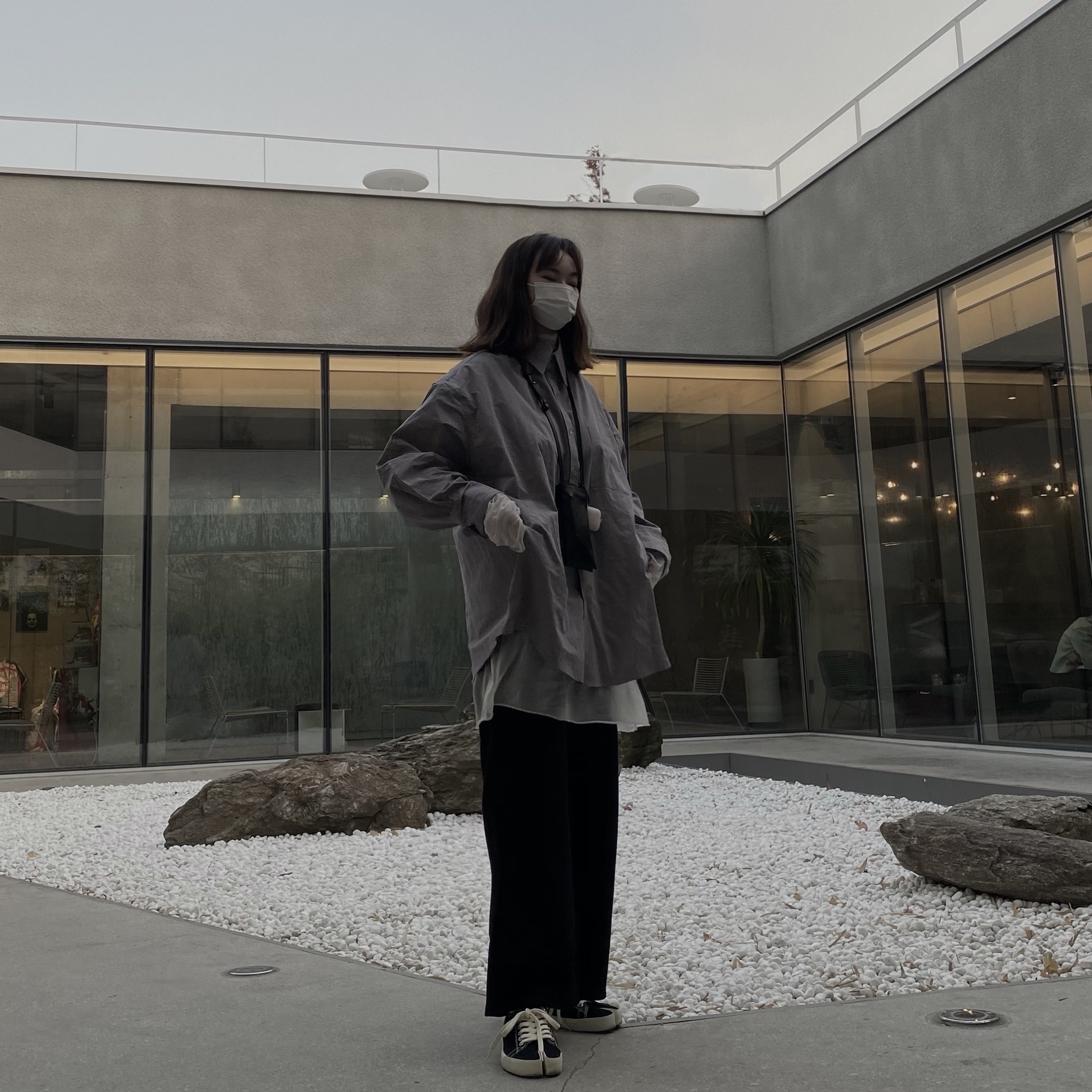 (W) Maison Margiela Tabi Low Black 착용 스타일