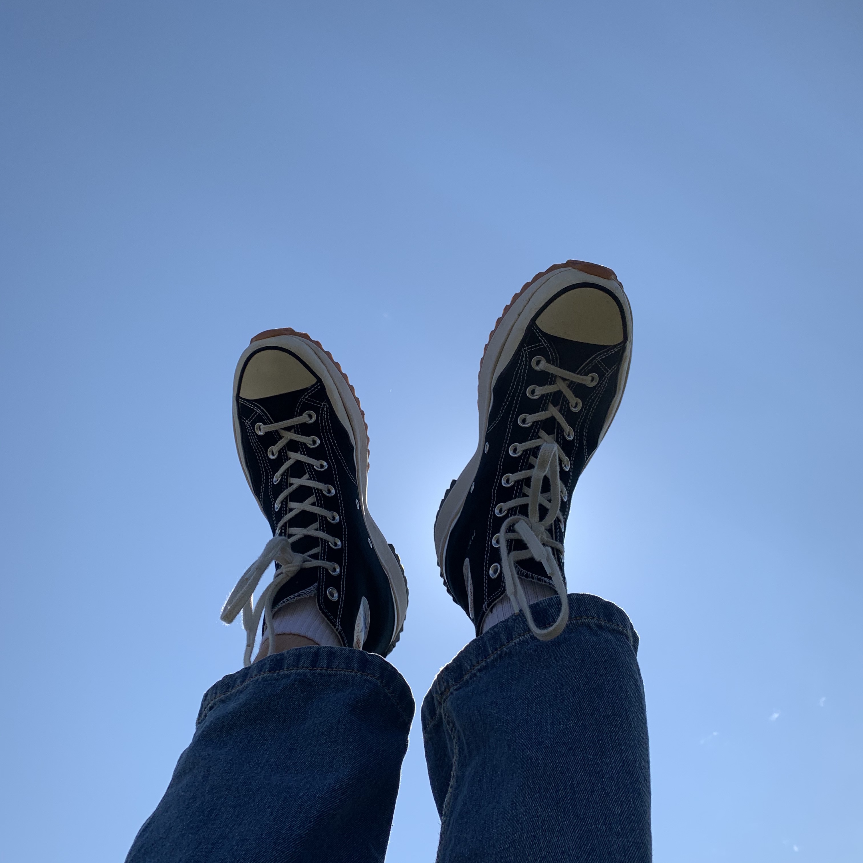 Converse x JW Anderson Run Star Hike Hi Black 착용 스타일