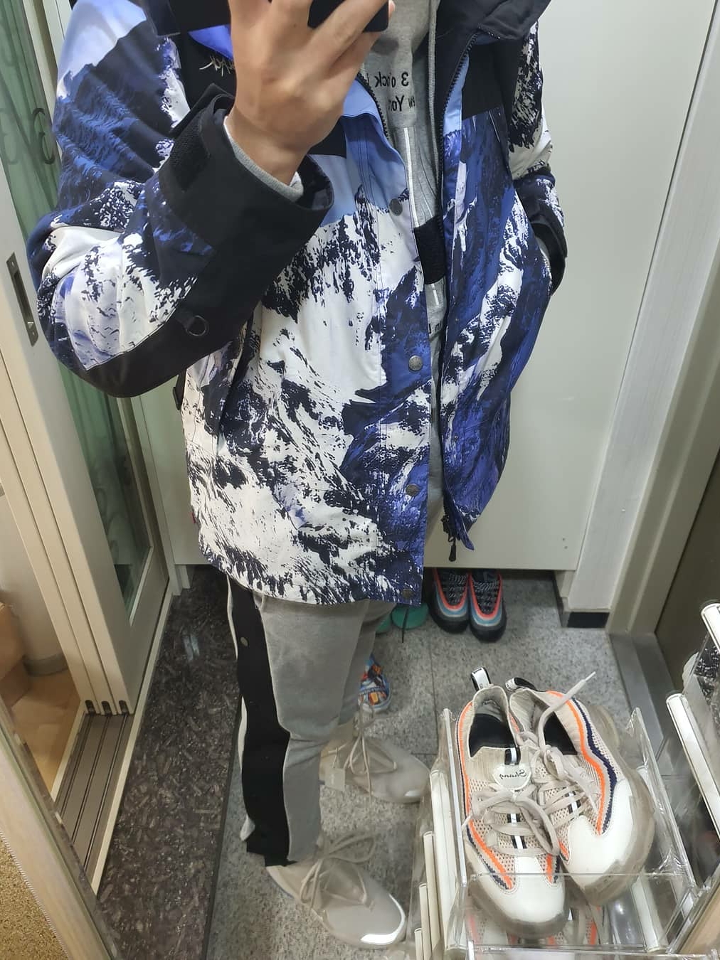 Nike x Peaceminusone Air Force 1 Low Para-Noise, Nike x Fear of God Air Fear of God 1 Oatmeal 착용 스타일 - 2