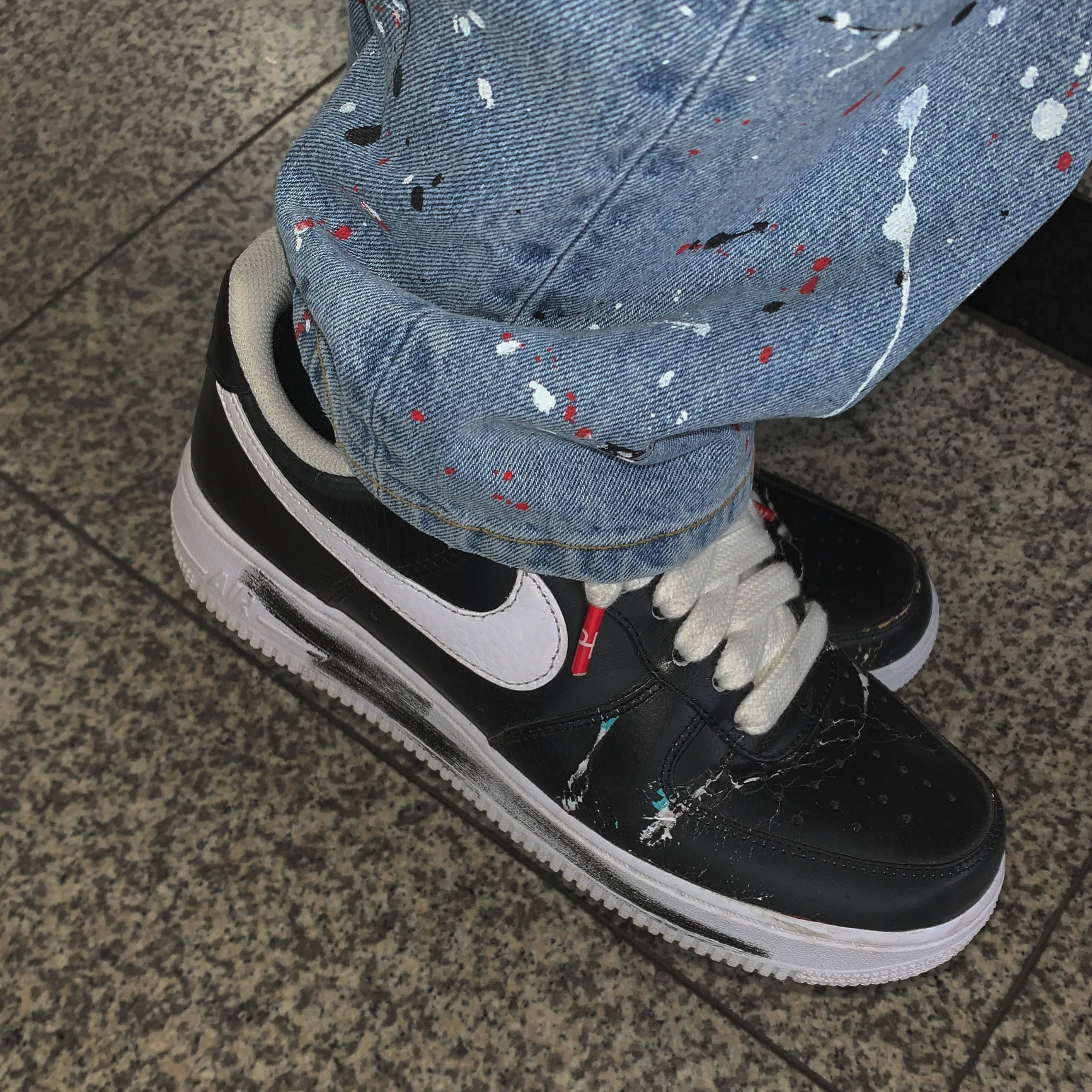 Nike x Peaceminusone Air Force 1 Low Para-Noise 착용 스타일