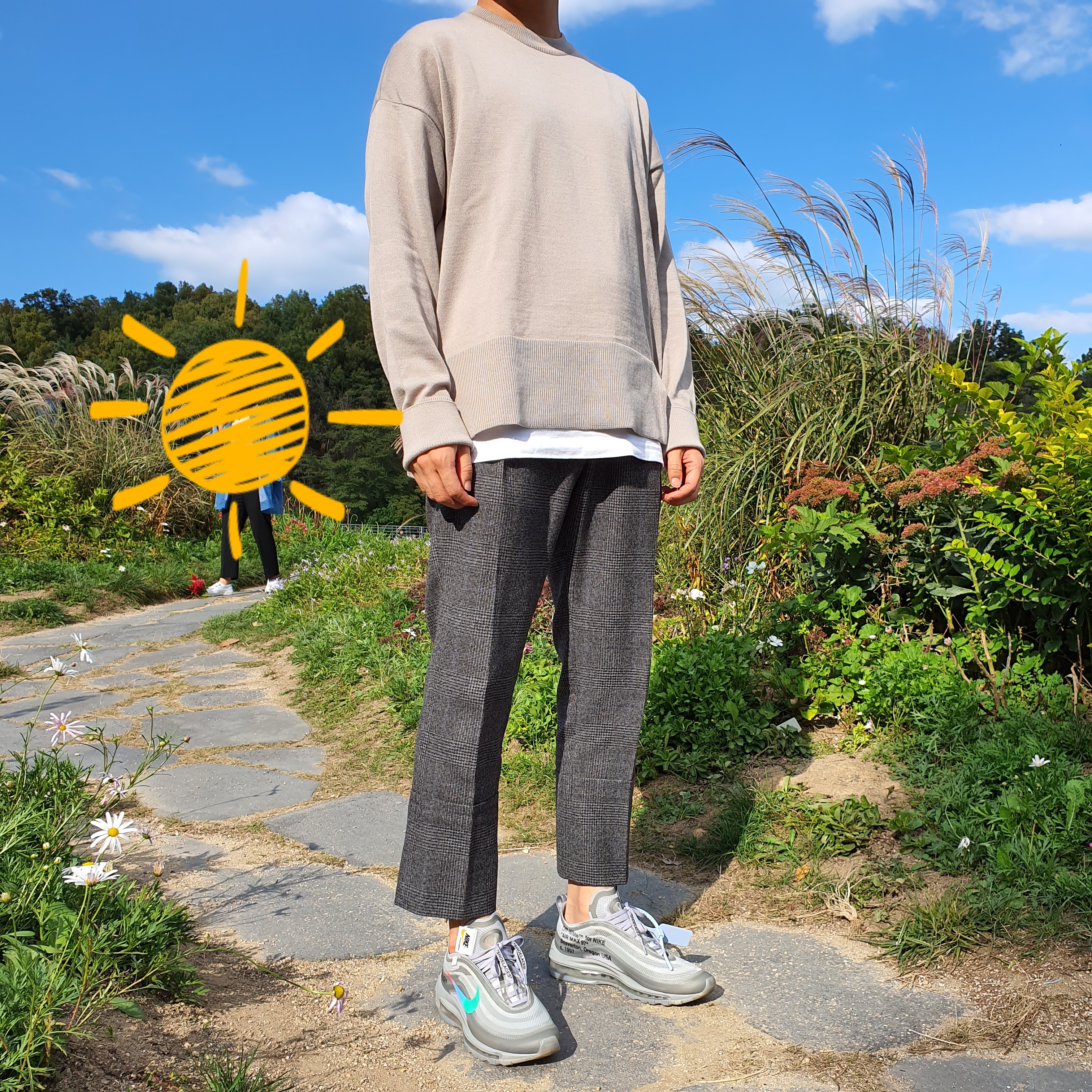 Nike x Off-White Air Max 97 Menta 착용 스타일
