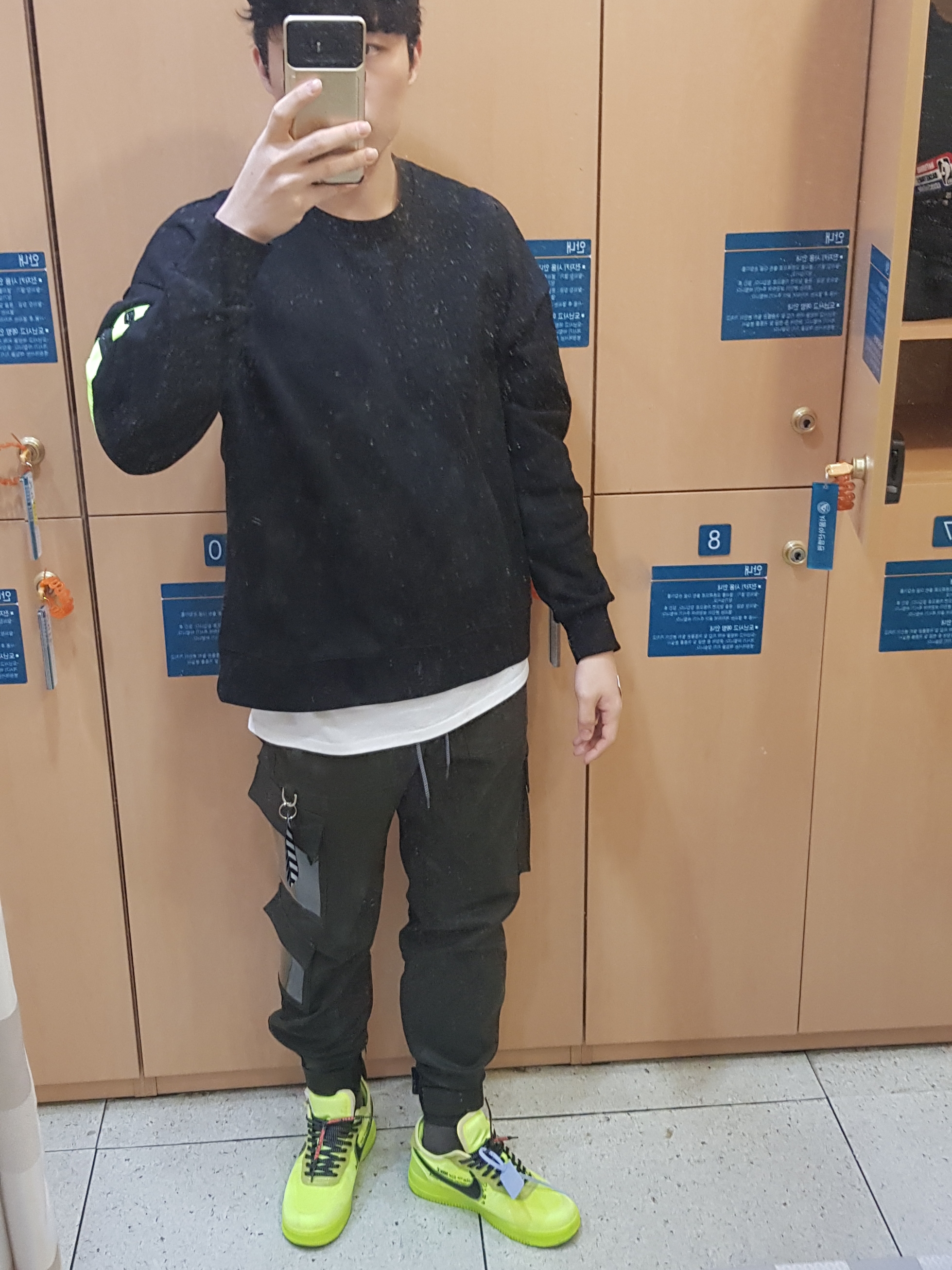 Nike x Peaceminusone Air Force 1 Low Para-Noise, Nike x Fear of God Air Fear of God 1 Oatmeal 착용 스타일 - 3