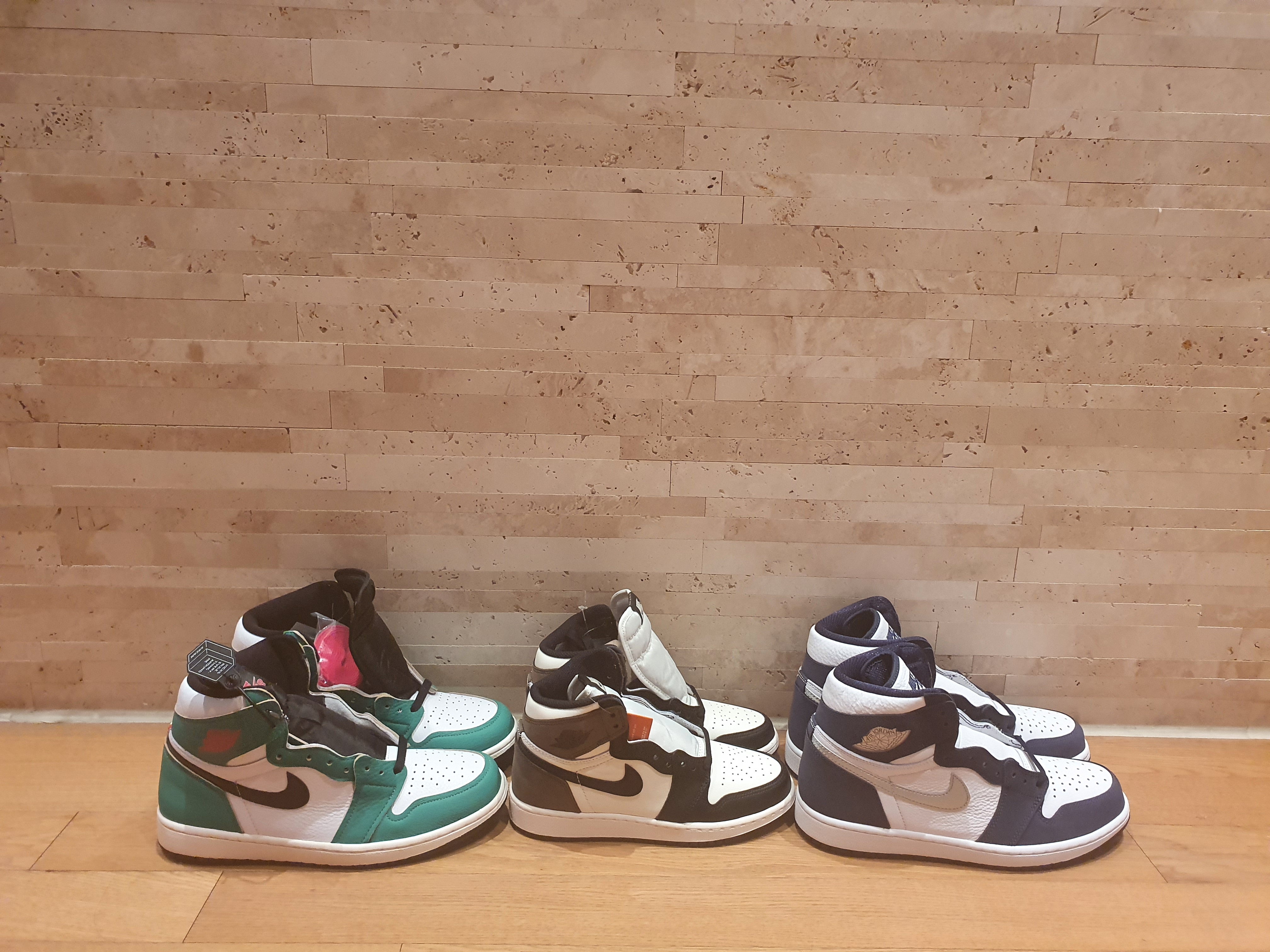 (W) Jordan 1 Retro High OG Lucky Green, (GS) Jordan 1 Retro High OG Black Mocha 착용 스타일