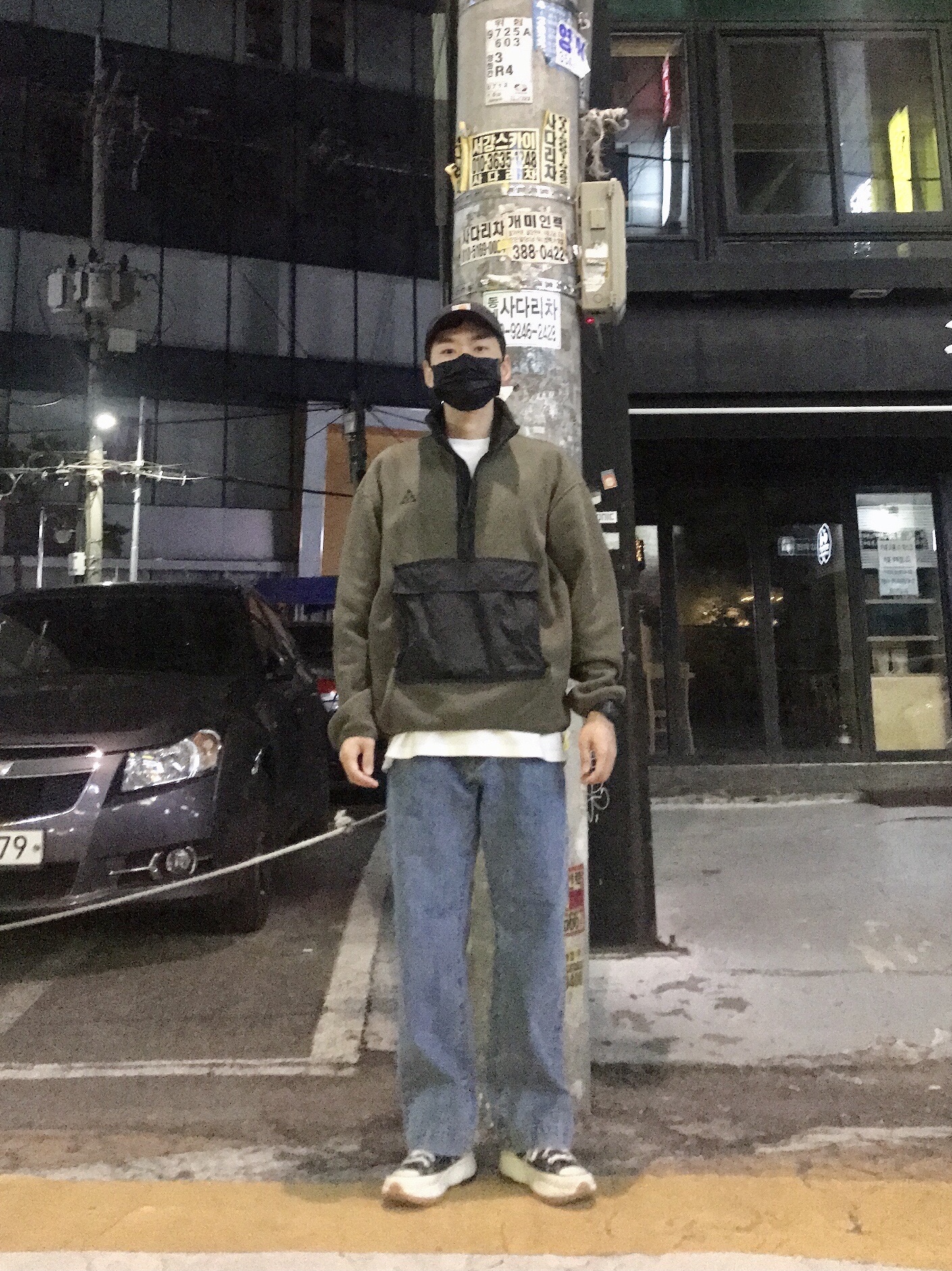 Converse x JW Anderson Run Star Hike Hi Black 착용 스타일