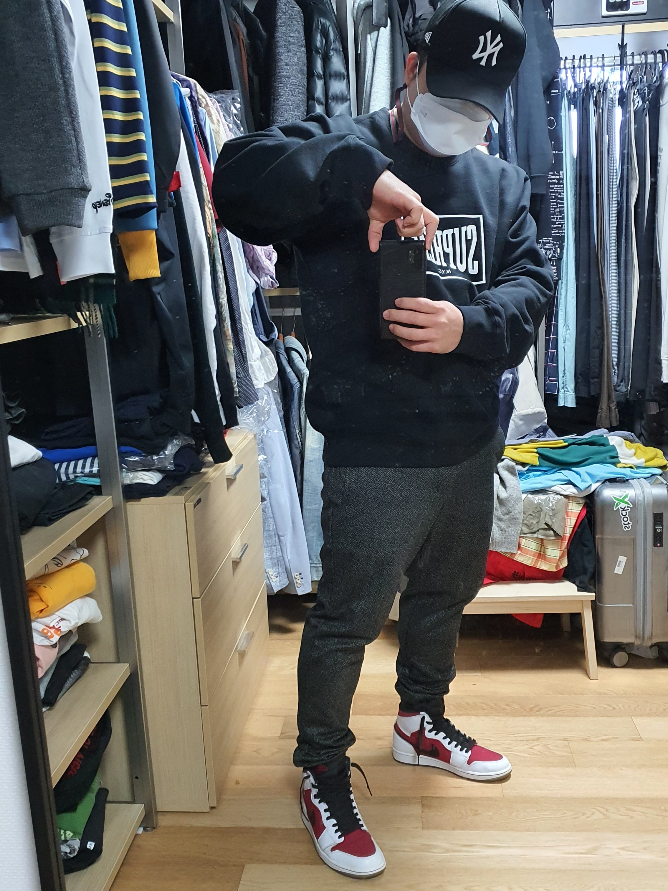 Jordan 1 Retro Carmine 2014 착용 스타일