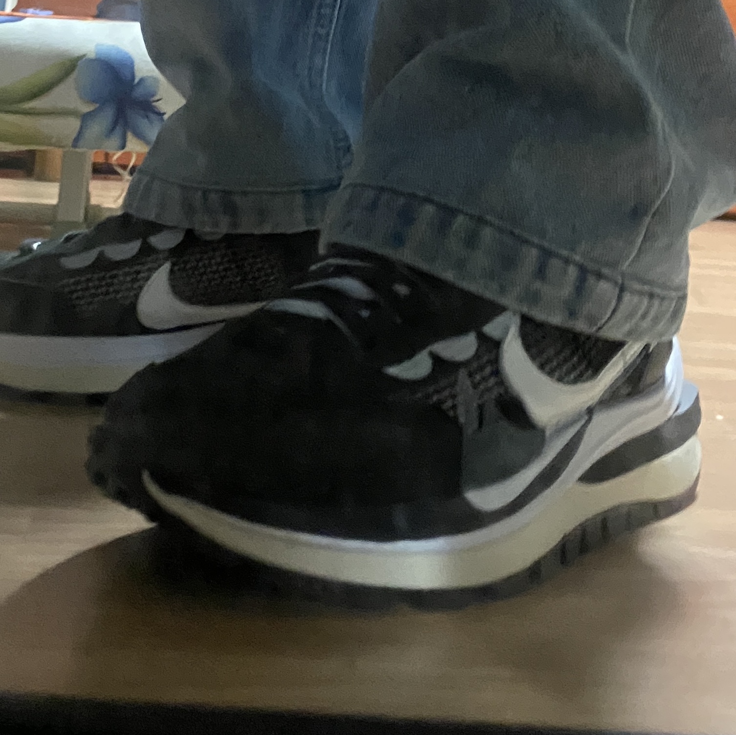 Nike x Sacai VaporWaffle Black White 착용 스타일
