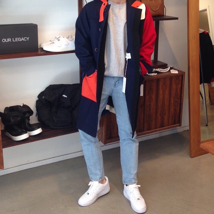 Nike Blazer Mid '77 Vintage Nature Green, Nike Air Force 1 '07 Low White 착용 스타일 - 2