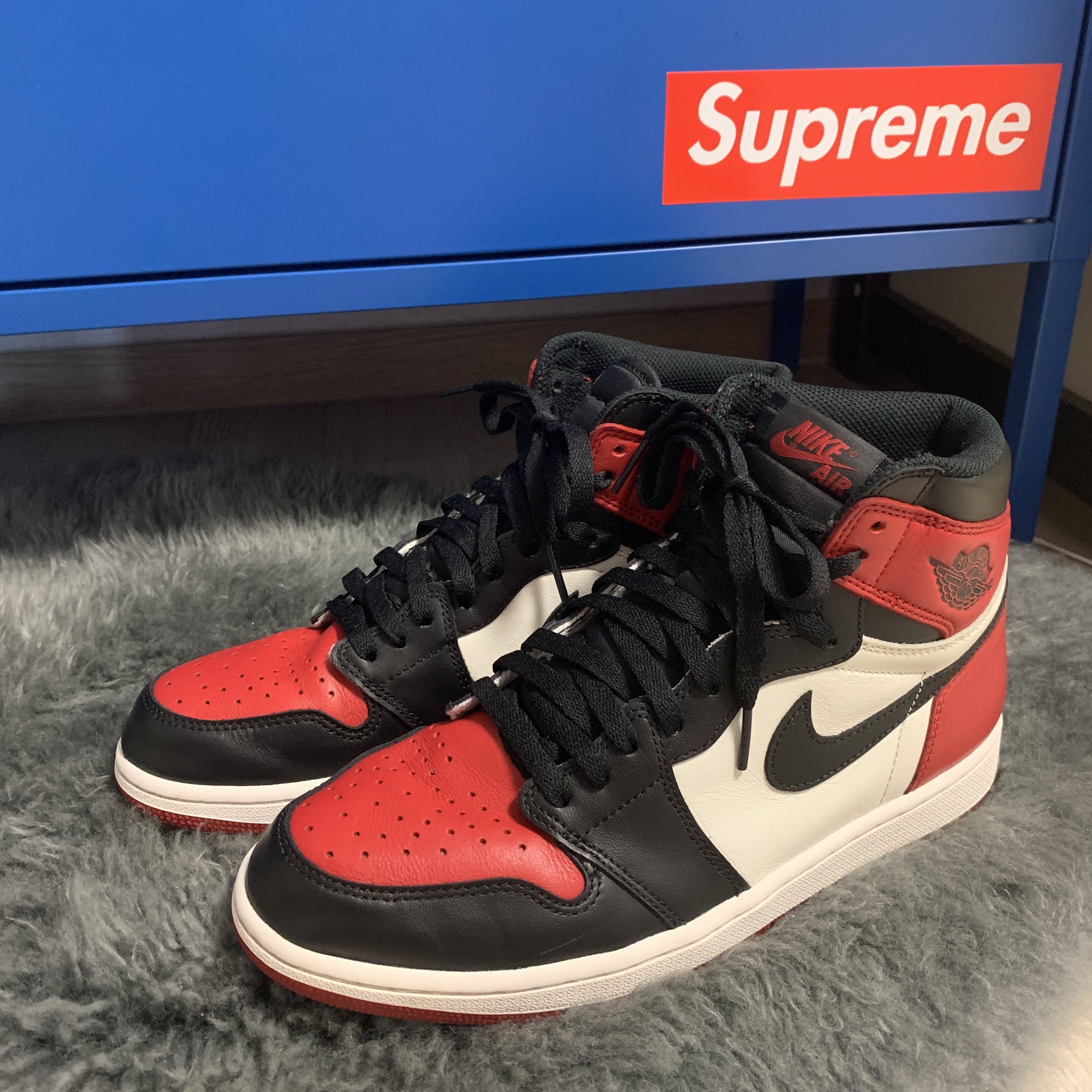 Jordan 1 Retro High OG Bred Toe 착용 스타일