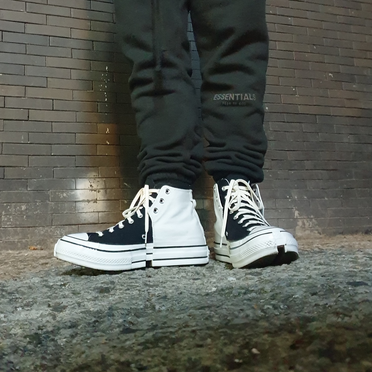 Converse x Feng Chen Wang Chuck 70 2-in-1 Natural Ivory Black 착용 스타일
