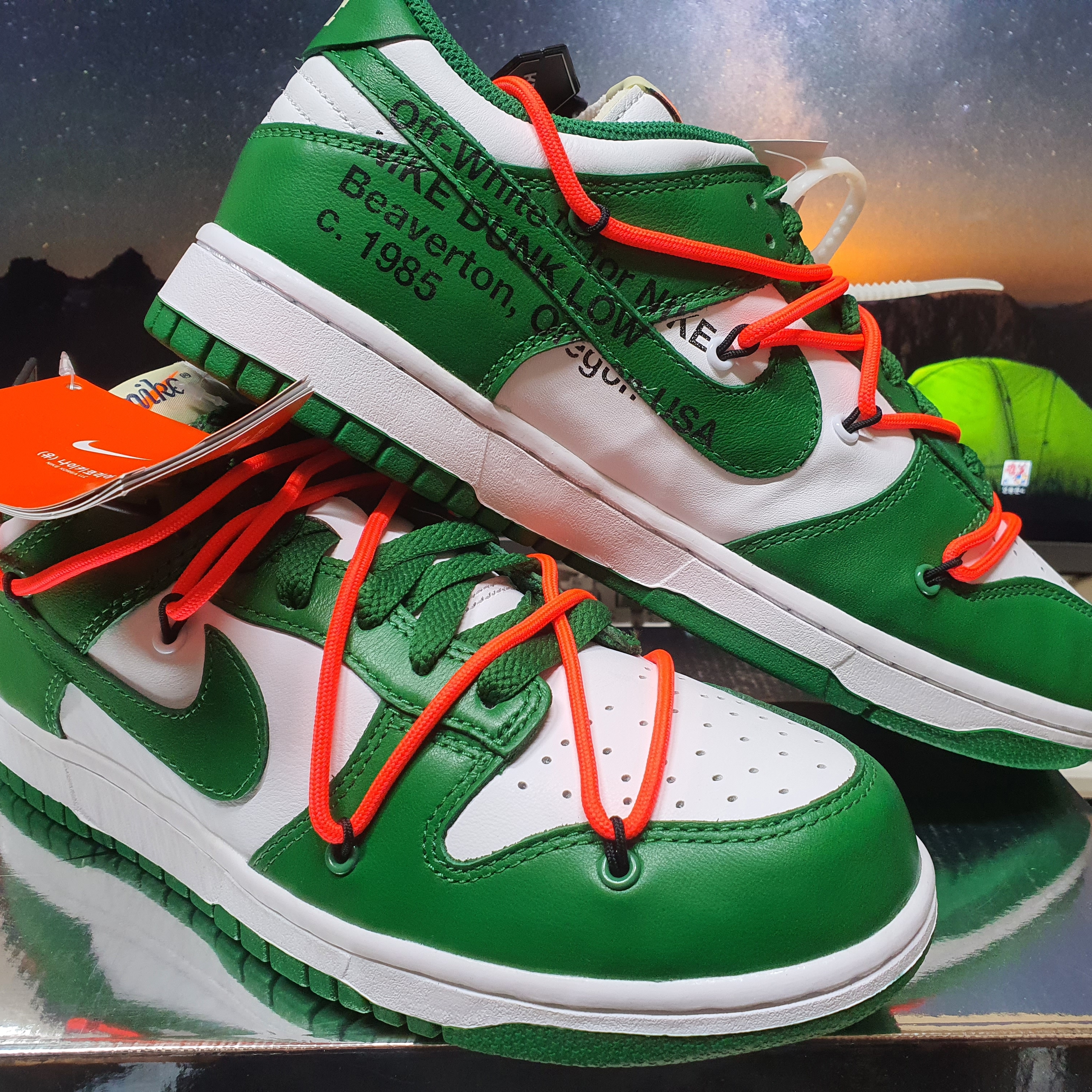 Nike x Off-White Dunk Low Pine Green 착용 스타일 - 3