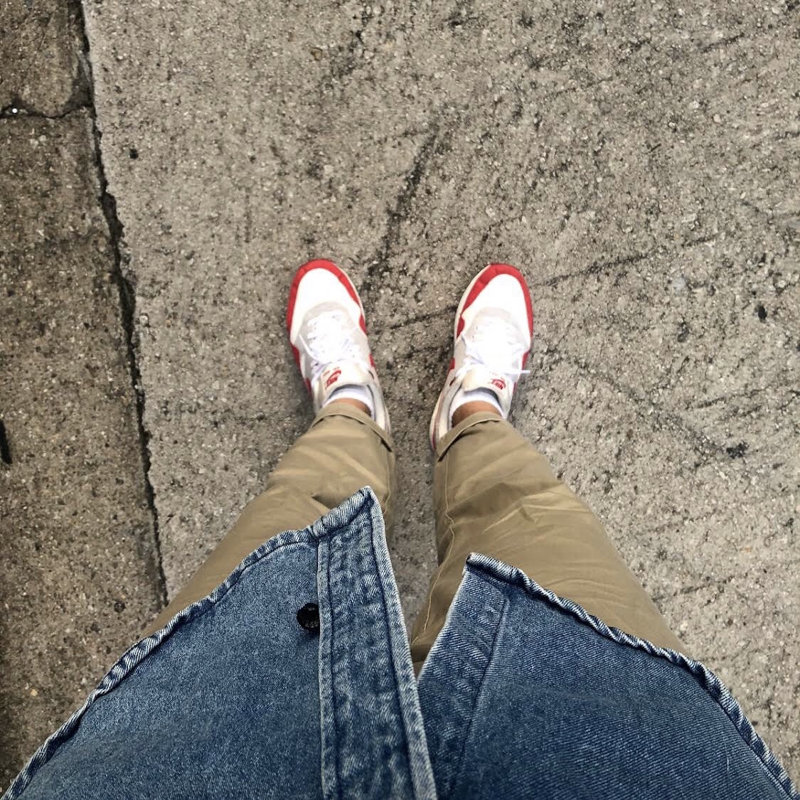 Nike Air Max 1 Anniversary Red (2017/2018 Restock Pair) 착용 스타일