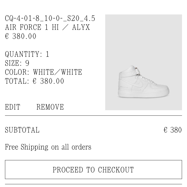 Nike x 1017 Alyx 9SM Air Force 1 High Triple White 2020 착용 스타일 - 3