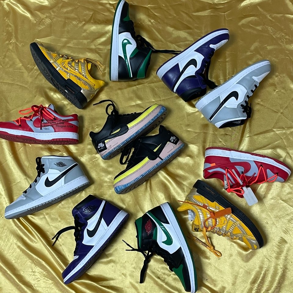 Jordan 1 Retro High OG Court Purple 2020, Jordan 1 Mid Green Toe 착용 스타일