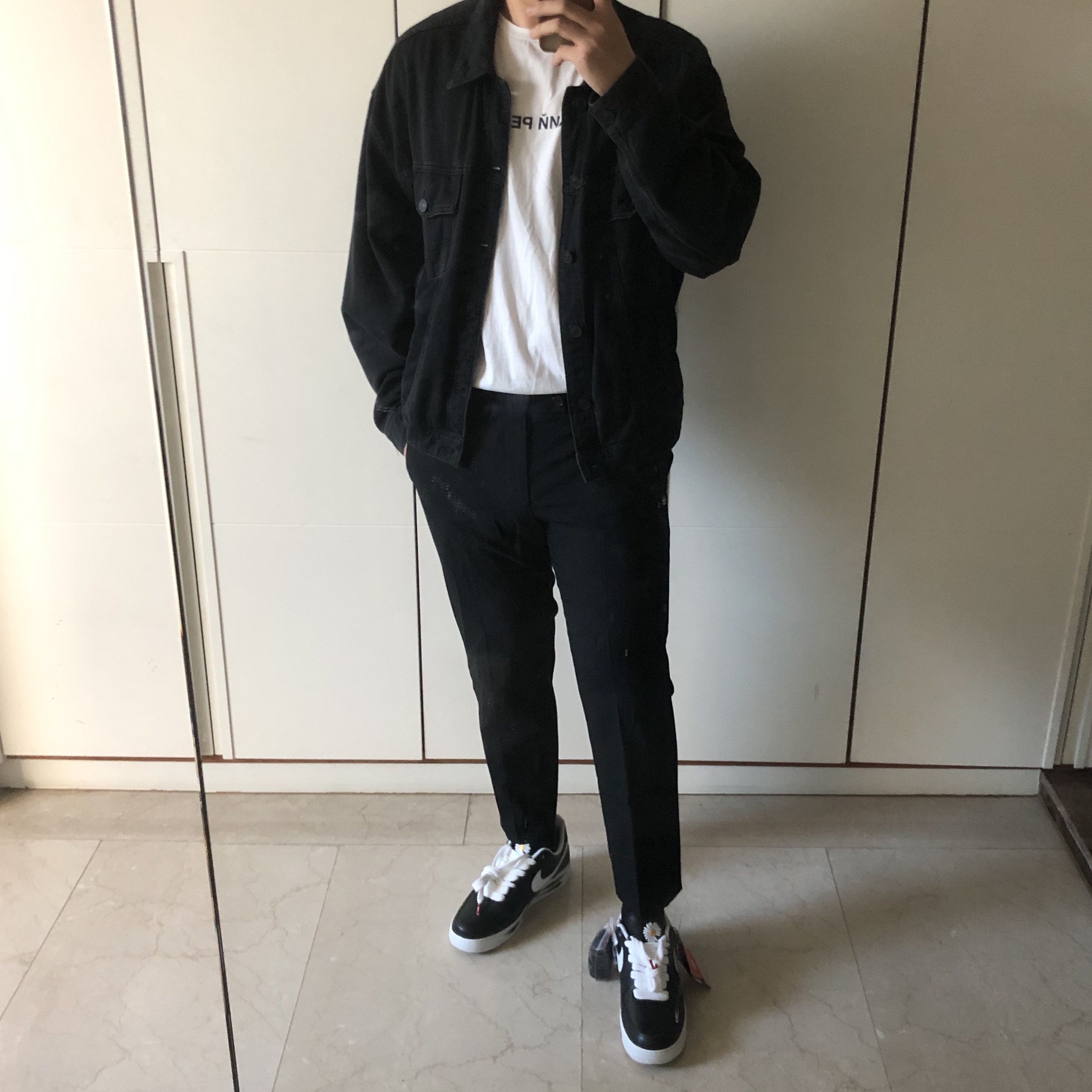 Nike x Peaceminusone Air Force 1 Low Para-Noise 착용 스타일